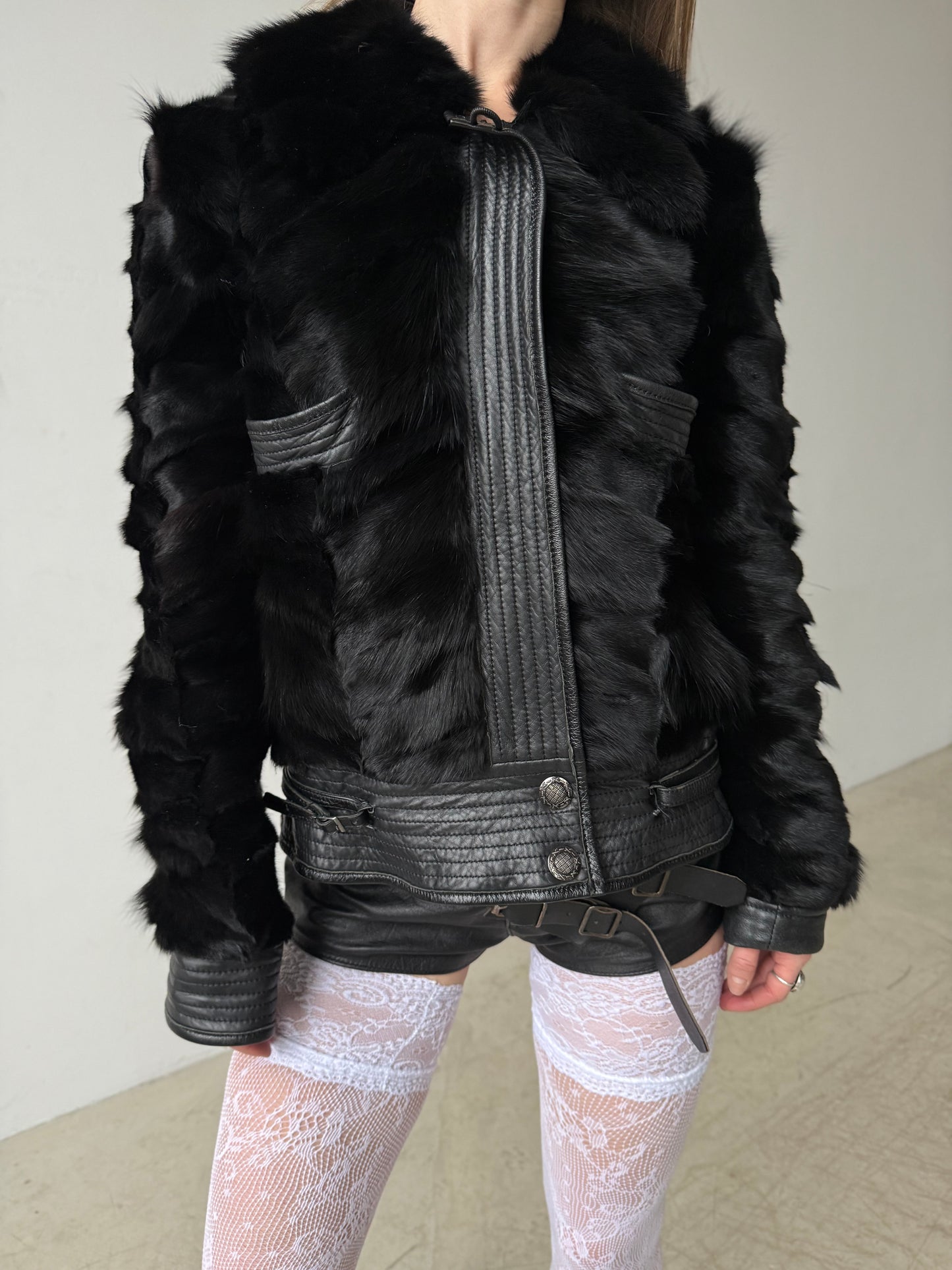 Vintage leather jacket TWINKLING GLOBAL