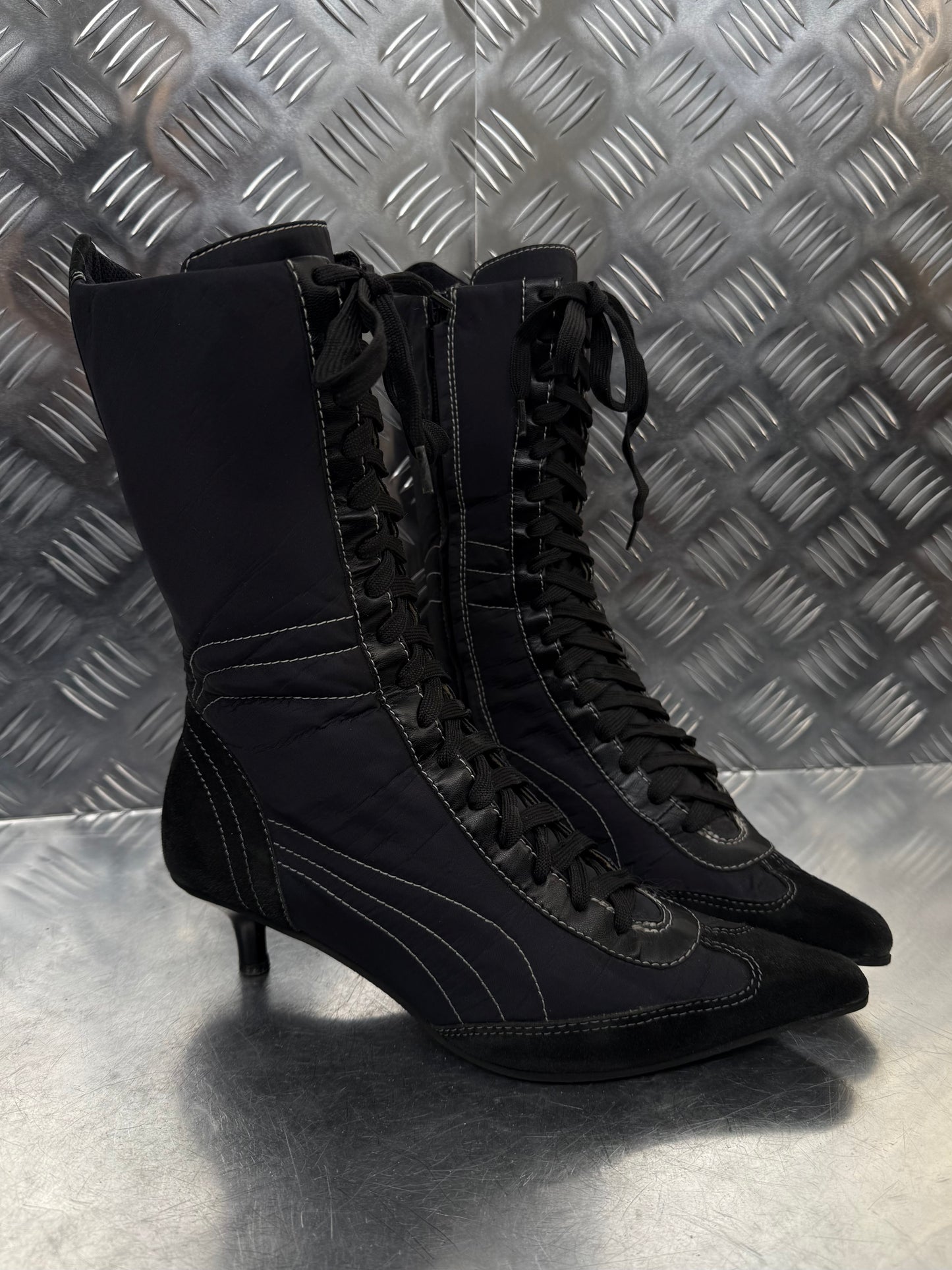 Vintage Fornarina moto lace-up boots TWINKLING GLOBAL