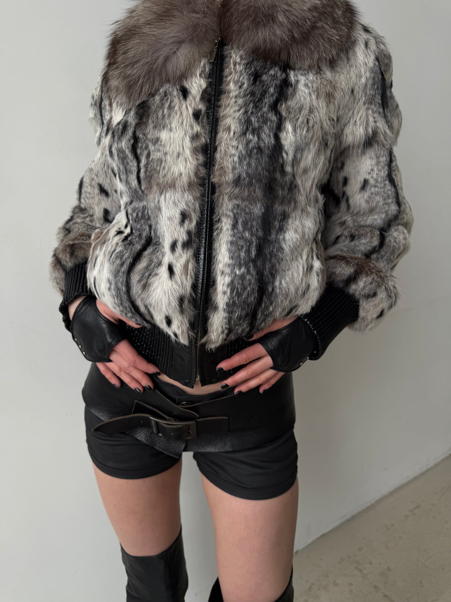 Vintage leather jacket TWINKLING GLOBAL