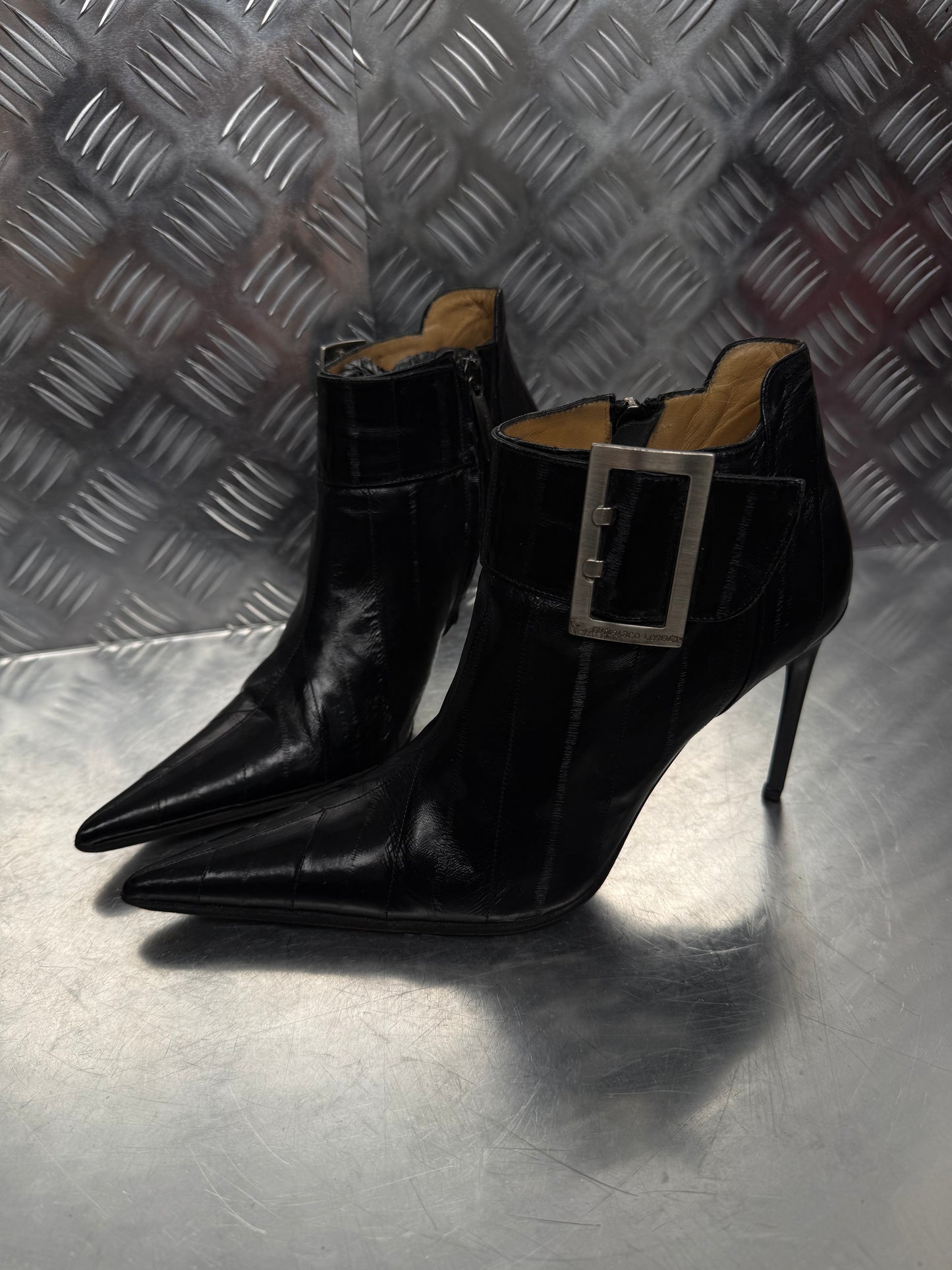 Vintage leather ankle boots Gianmarco Lorenzi TWINKLING GLOBAL