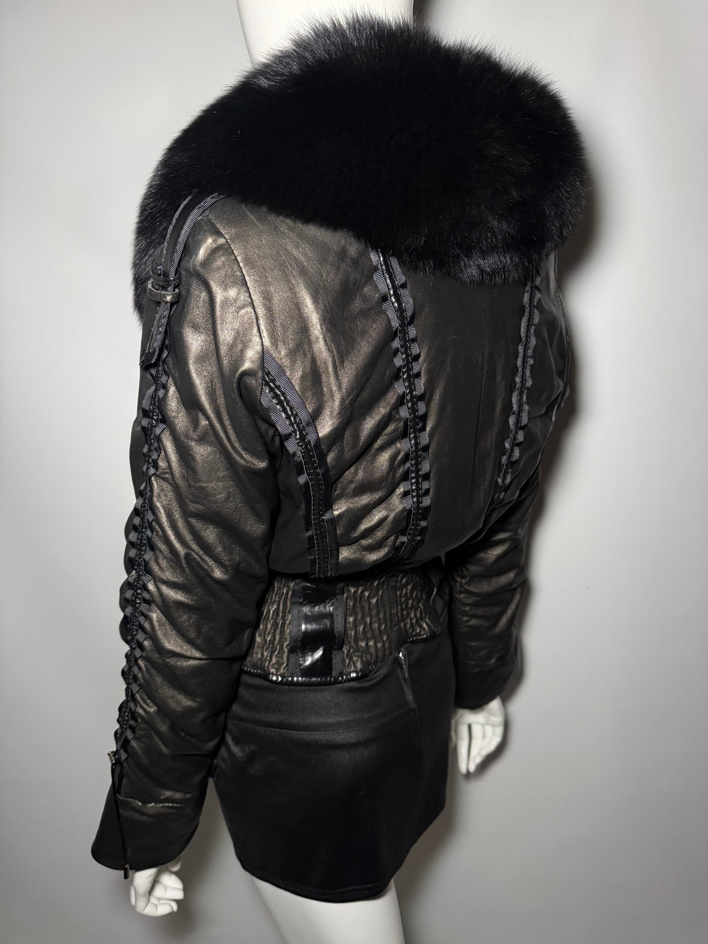 VINTAGE LEATHER JACKET TWINKLING GLOBAL