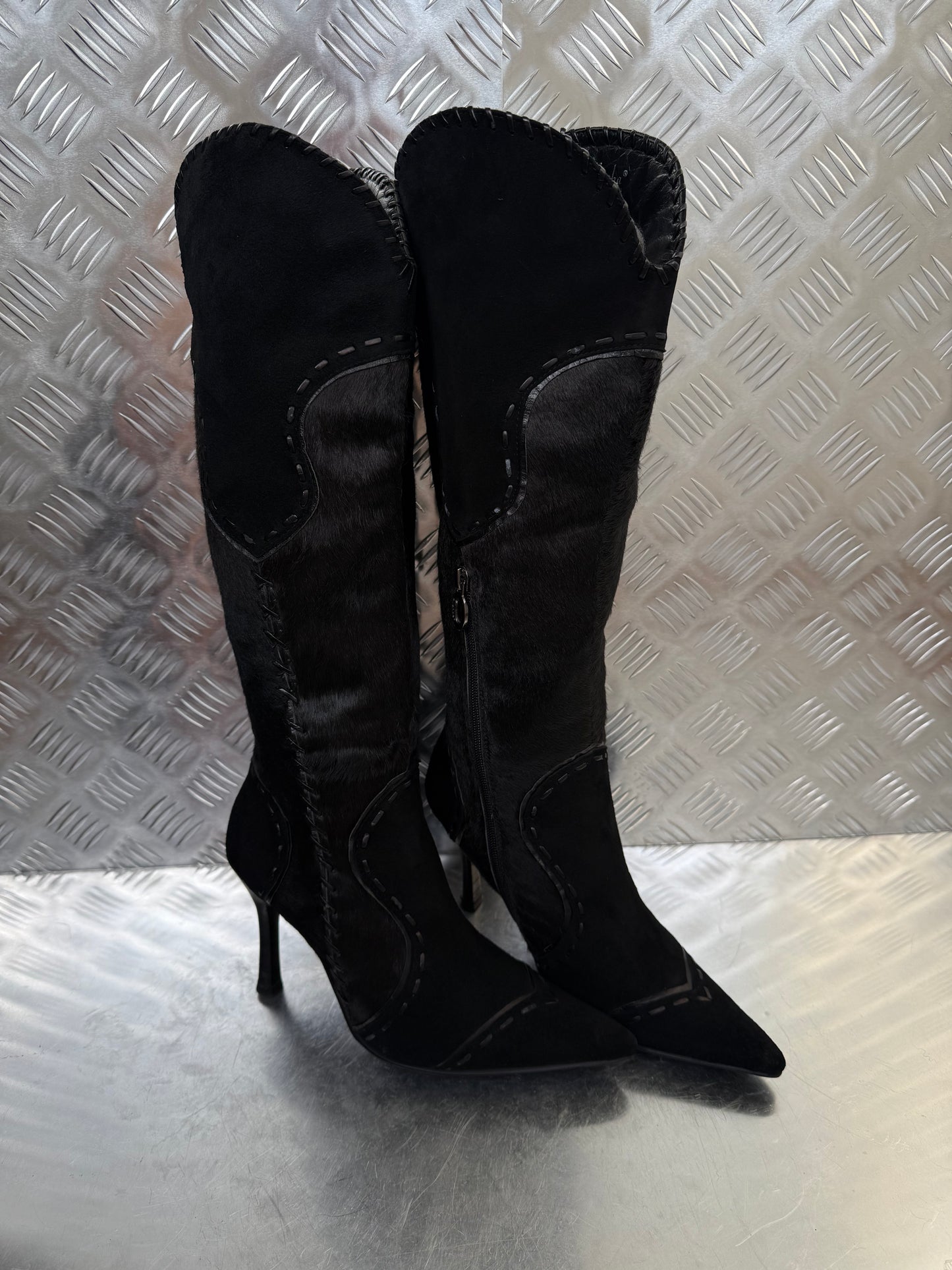 Vintage suede leather boots Twinkling Global