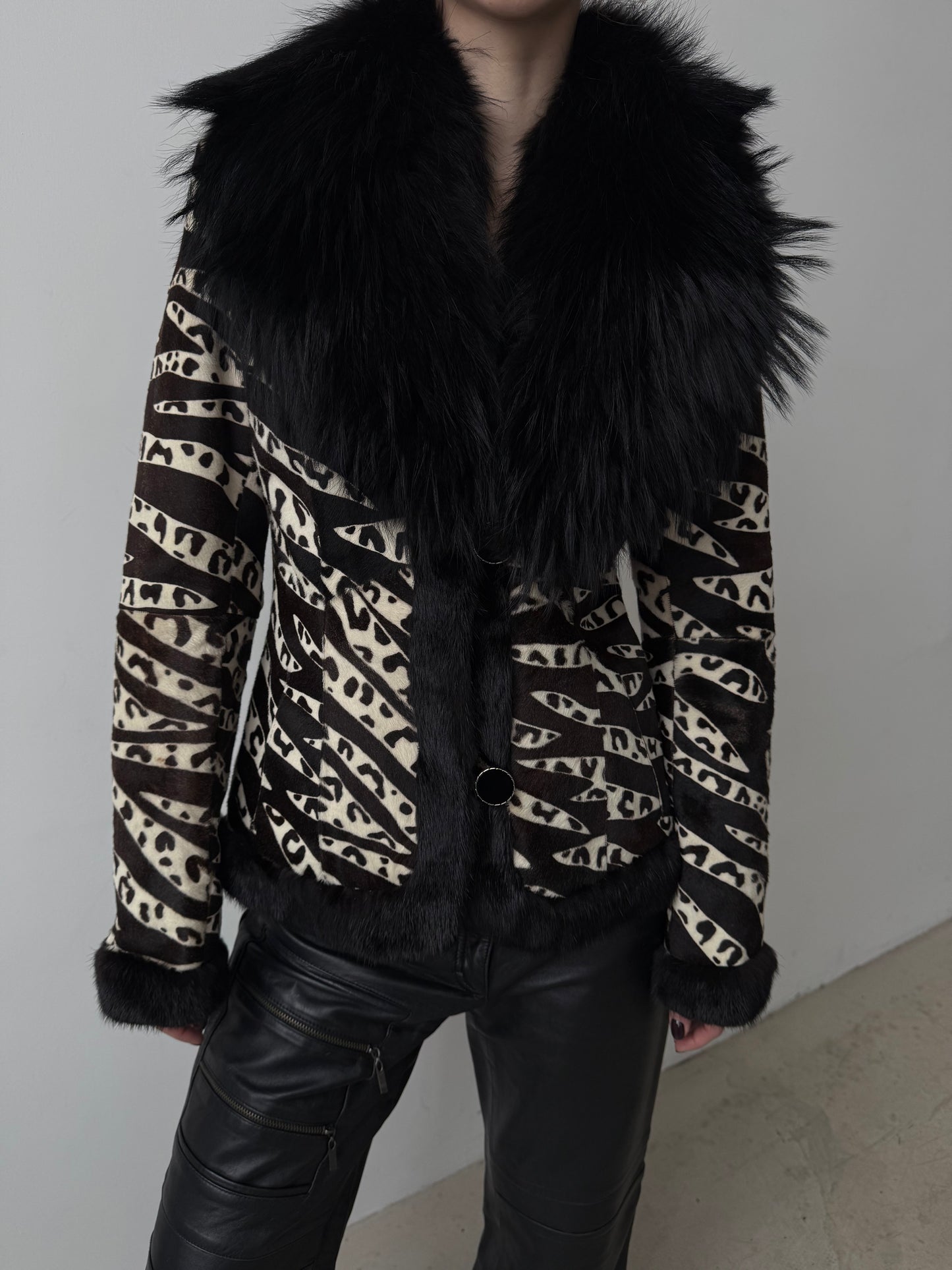 Vintage leather jacket TWINKLING GLOBAL