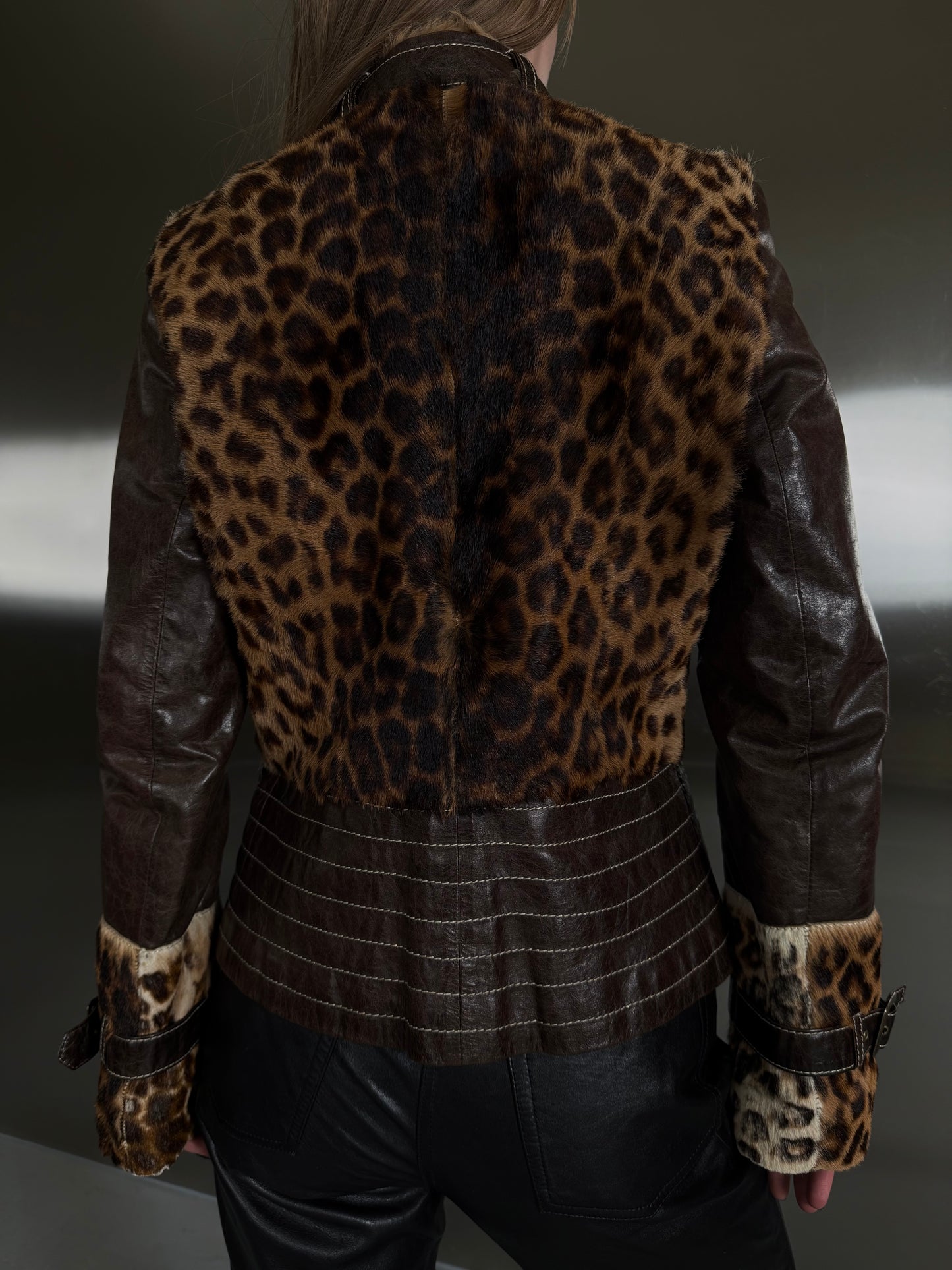 Vintage leather jacket TWINKLING GLOBAL
