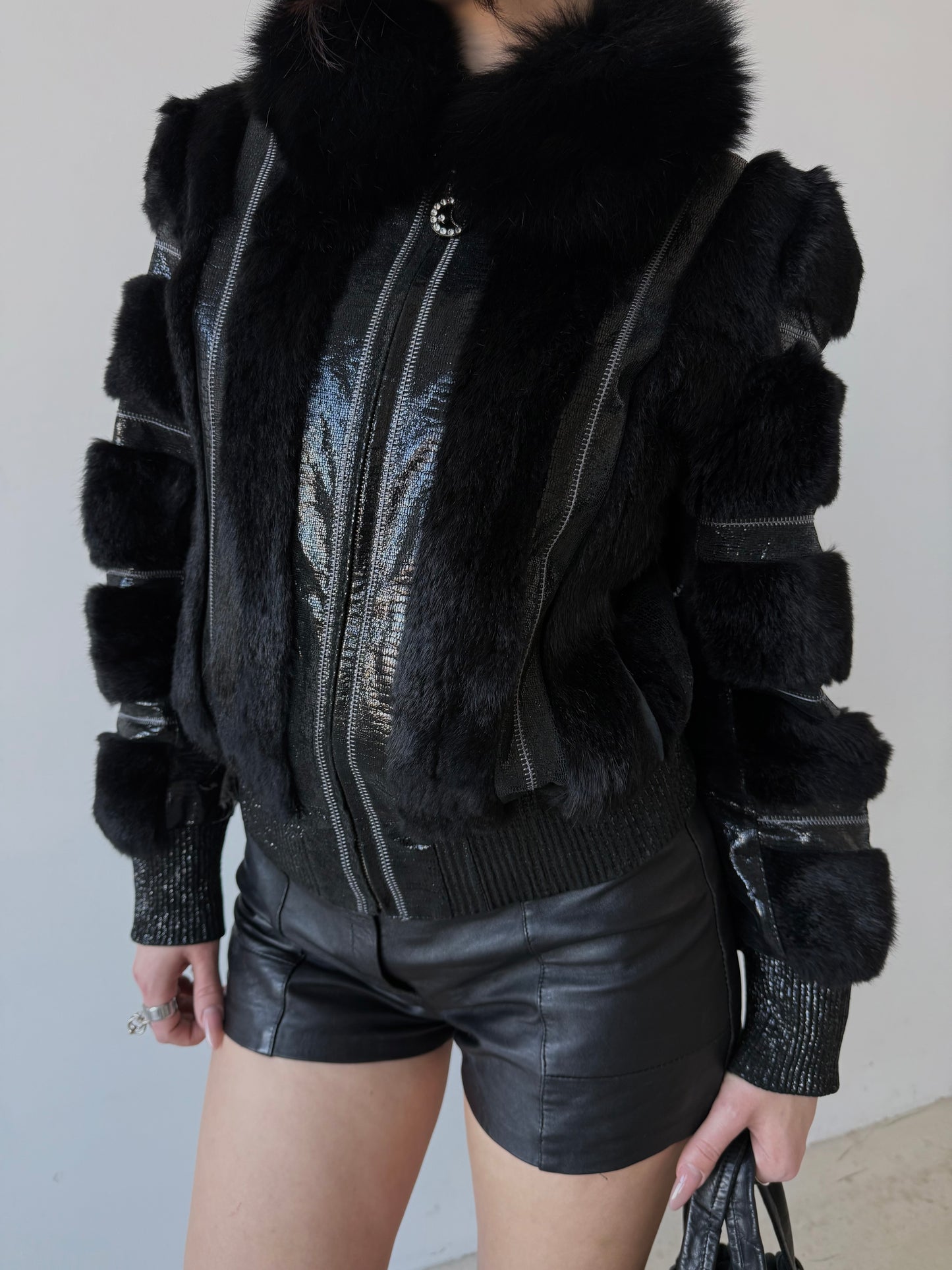 Vintage leather jacket TWINKLING GLOBAL