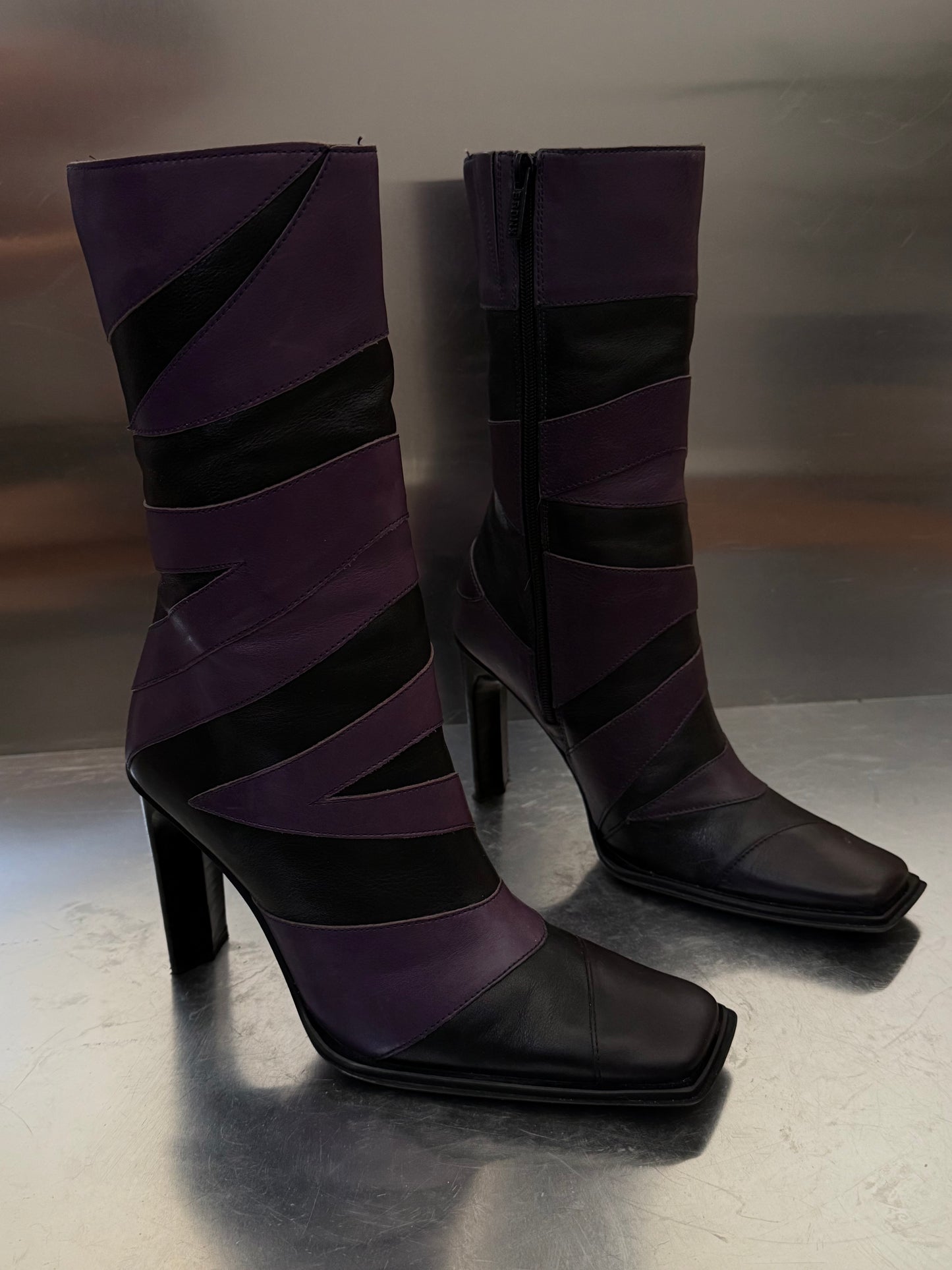 Vintage leather boots Bronx TWINKLING GLOBAL