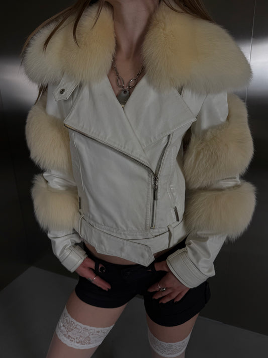 Vintage leather jacket TWINKLING GLOBAL