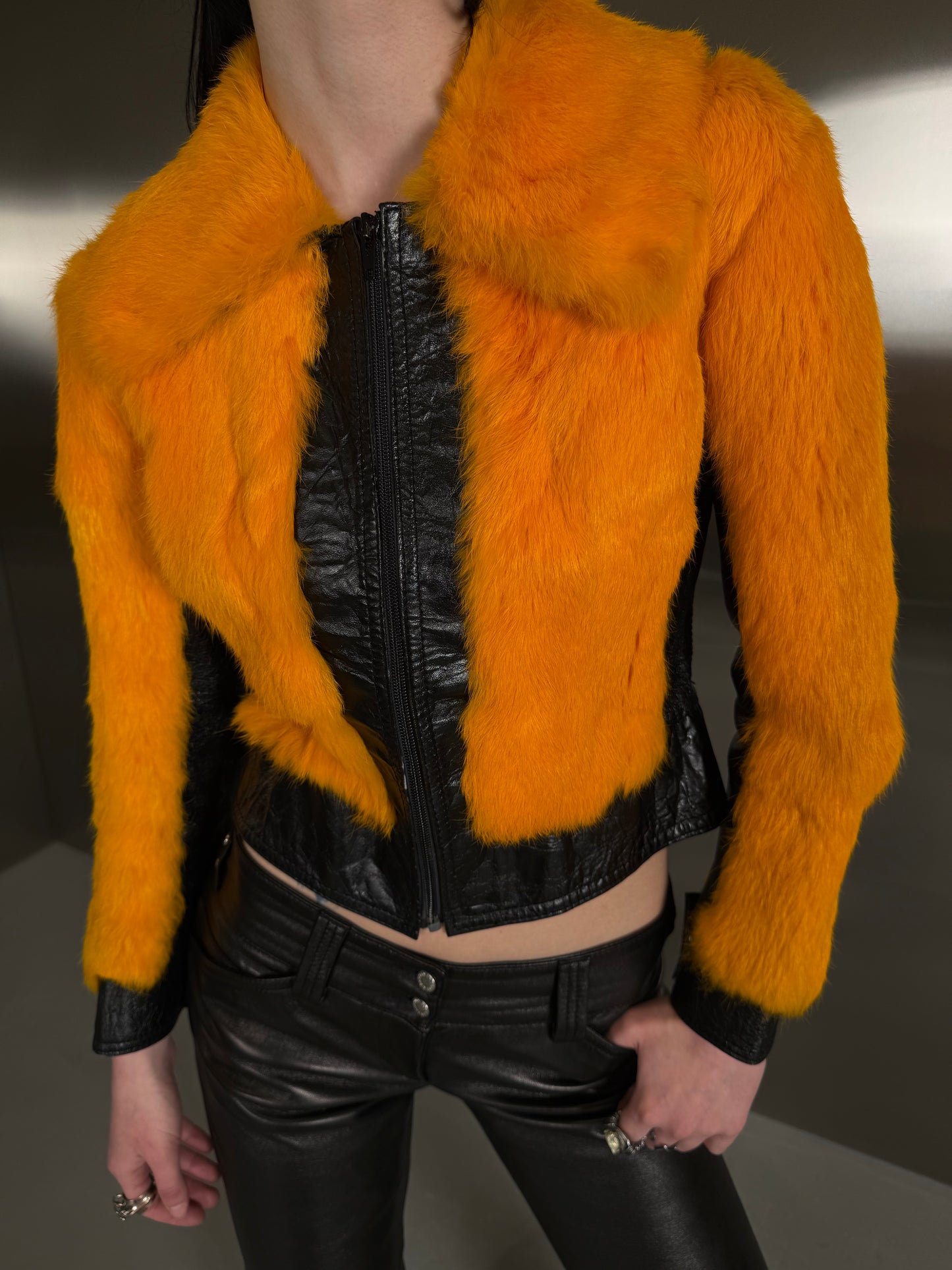 Vintage leather jacket TWINKLING GLOBAL