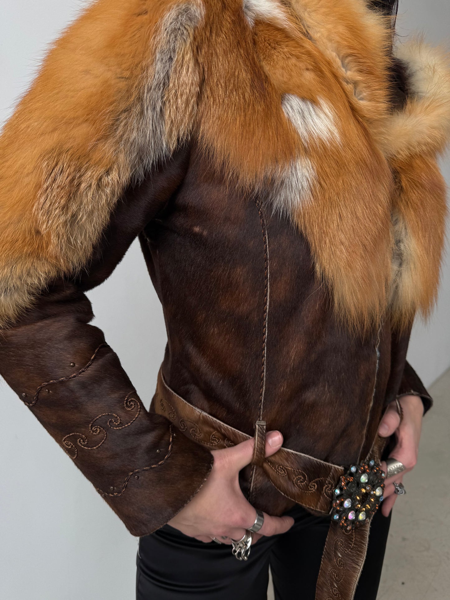 Vintage leather jacket TWINKLING GLOBAL