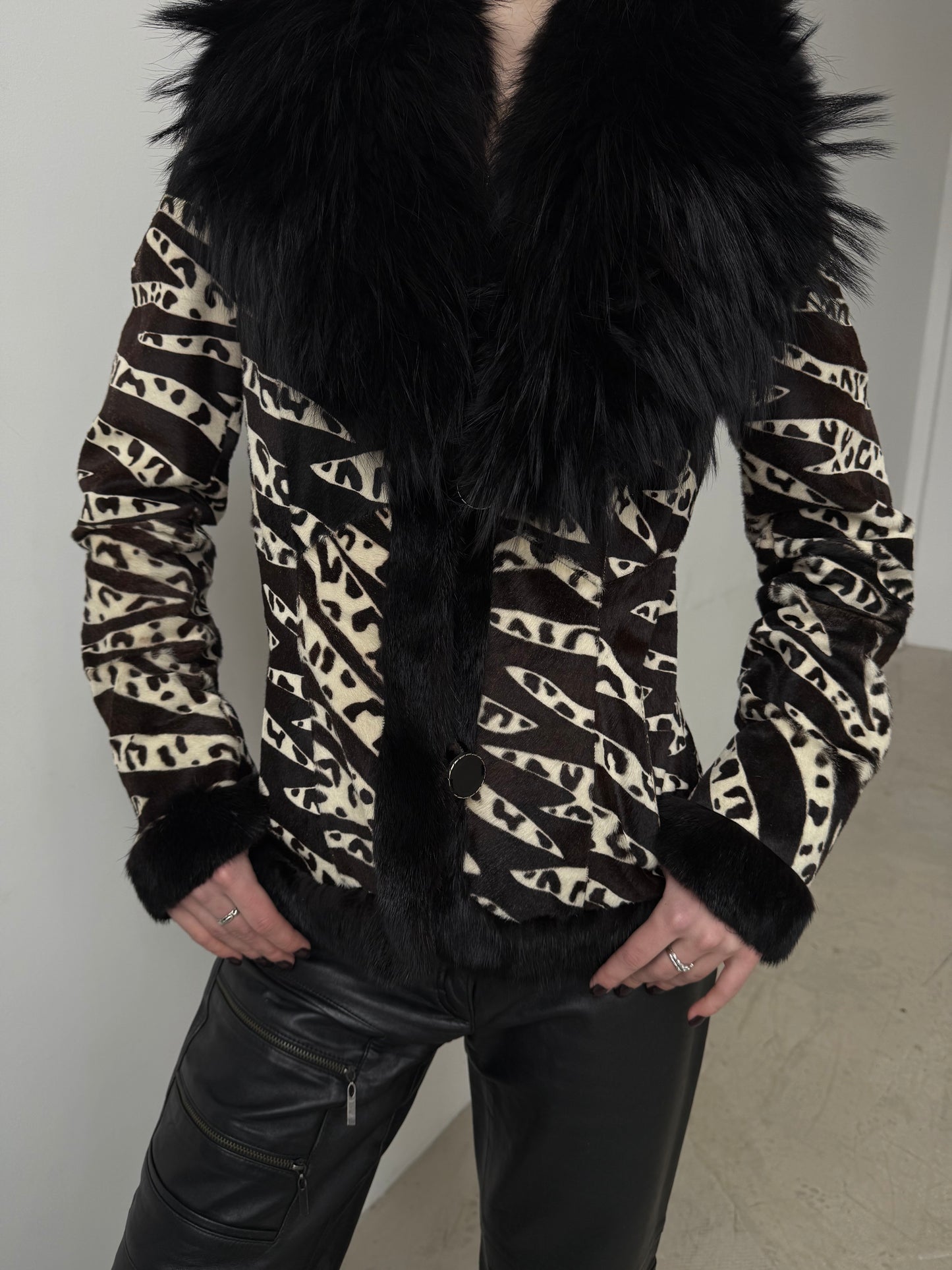 Vintage leather jacket TWINKLING GLOBAL
