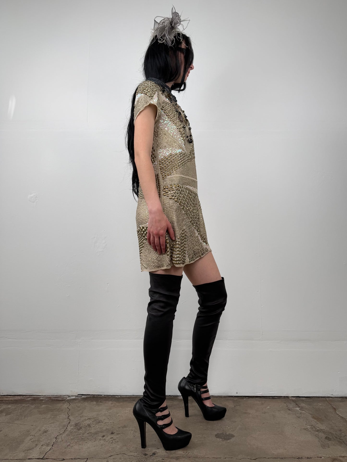 AllSaints embellished dress TWINKLING GLOBAL