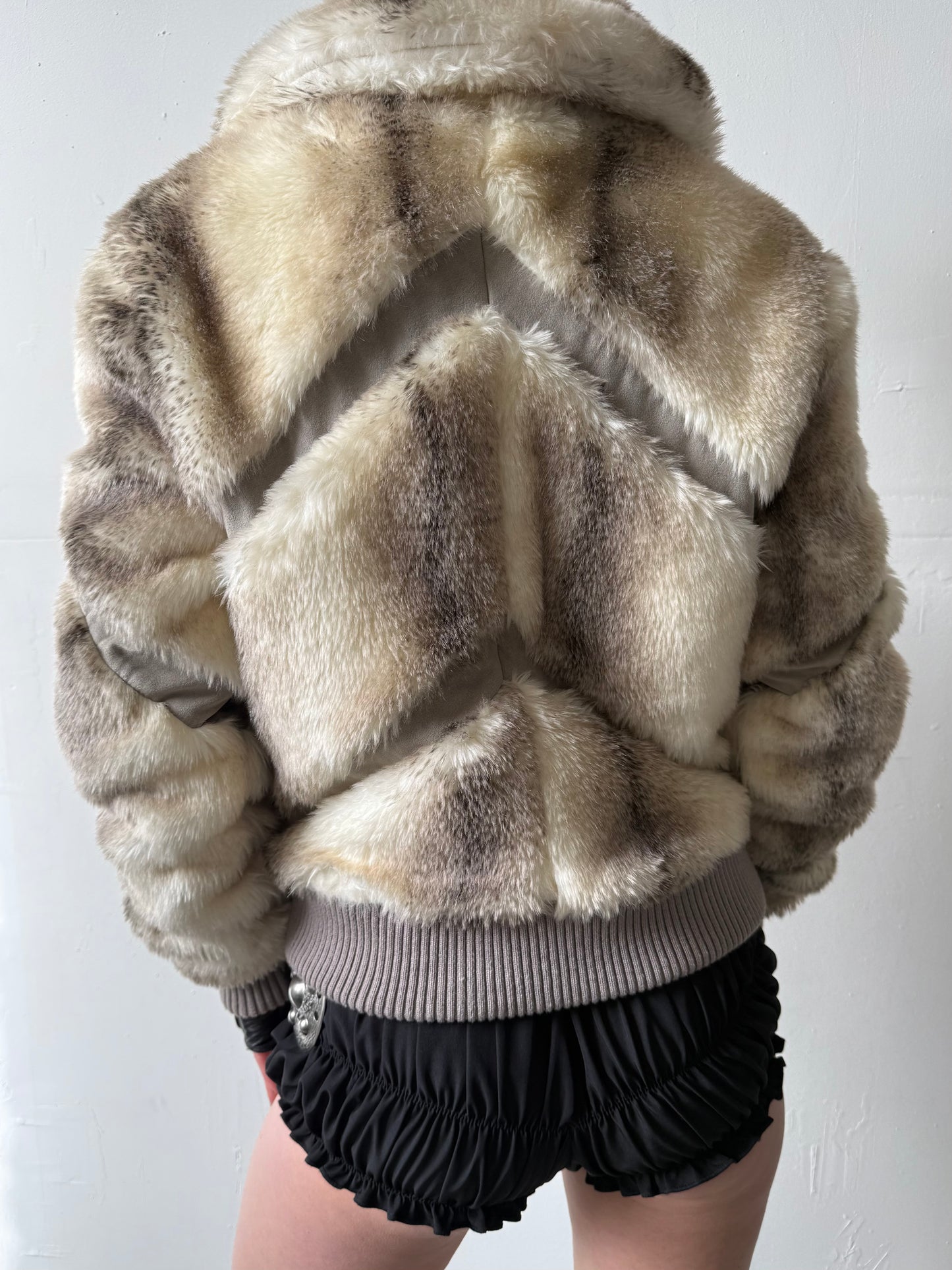 Vintage faux fur bomber jacket Twinkling Global