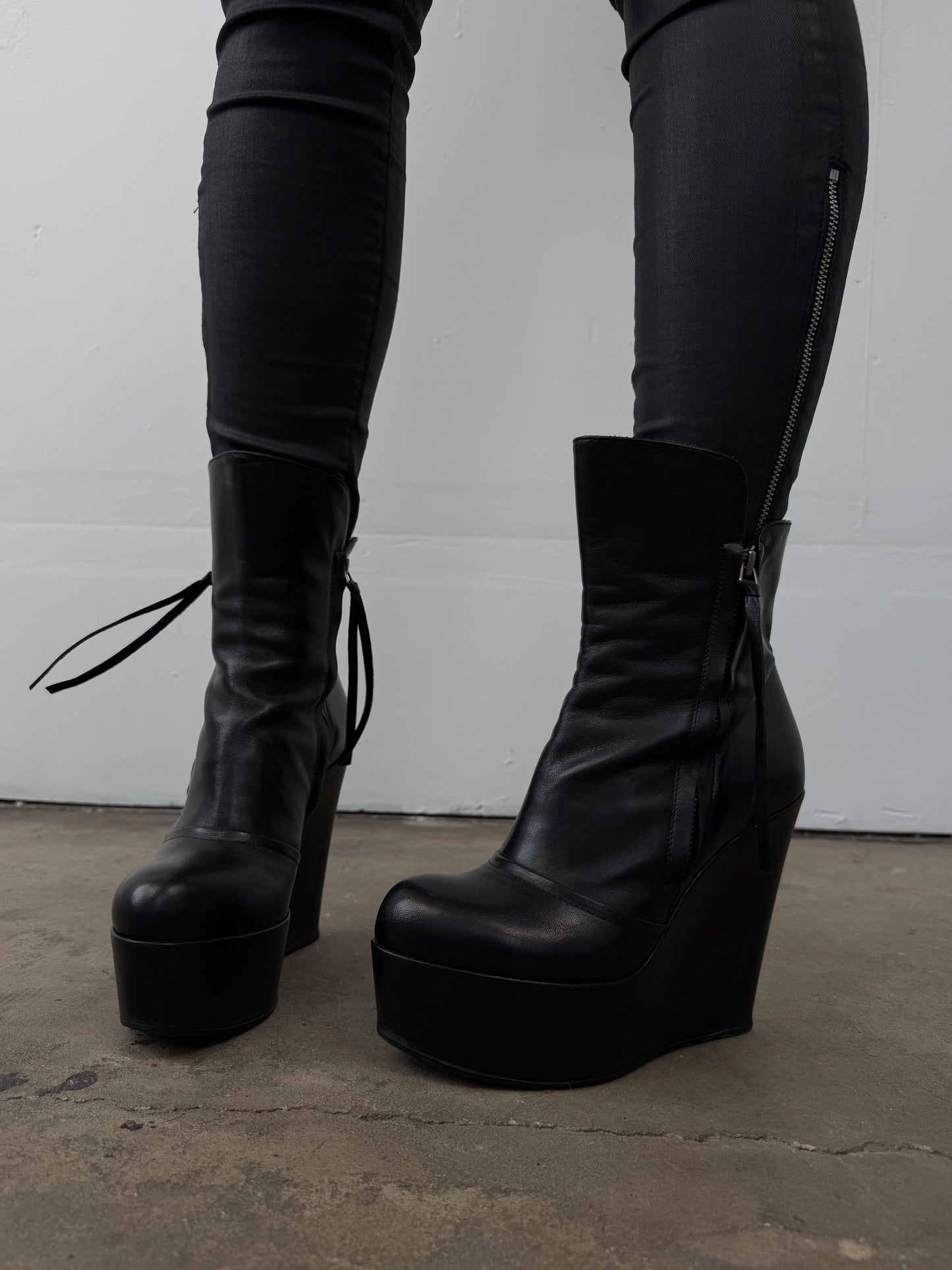 Bruno Bordese leather platform boots TWINKLING GLOBAL