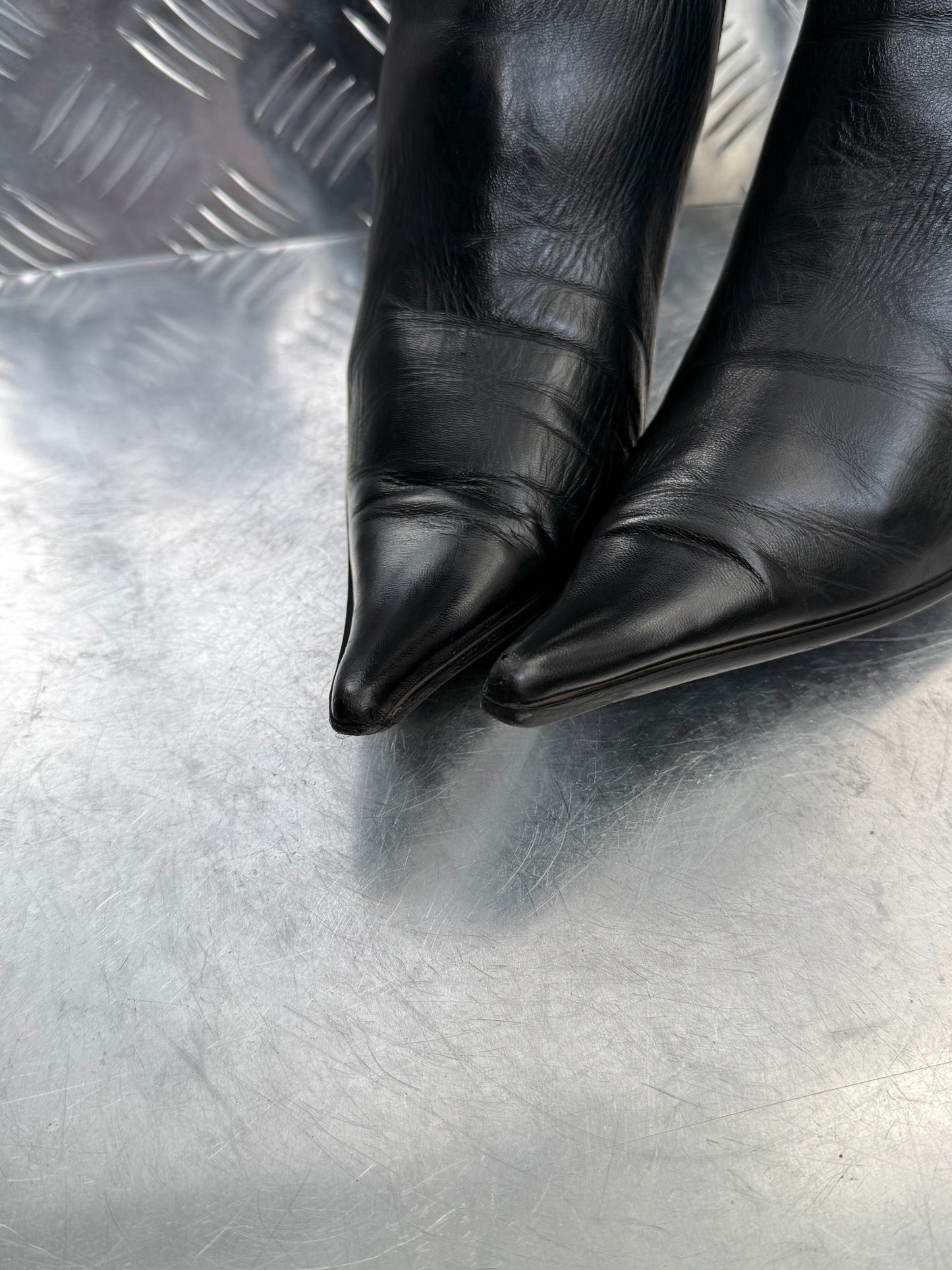 Vintage genuine leather boots TWINKLING GLOBAL
