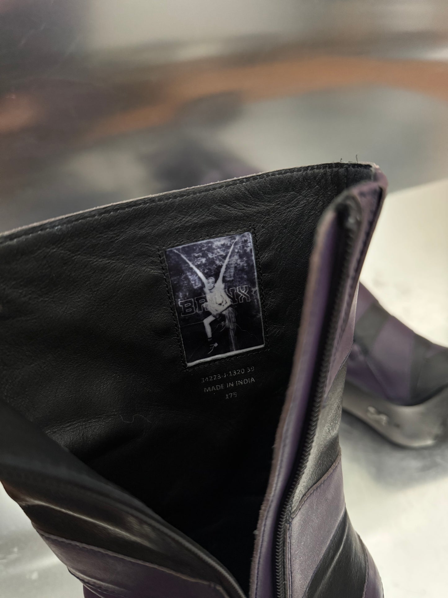 Vintage leather boots Bronx TWINKLING GLOBAL