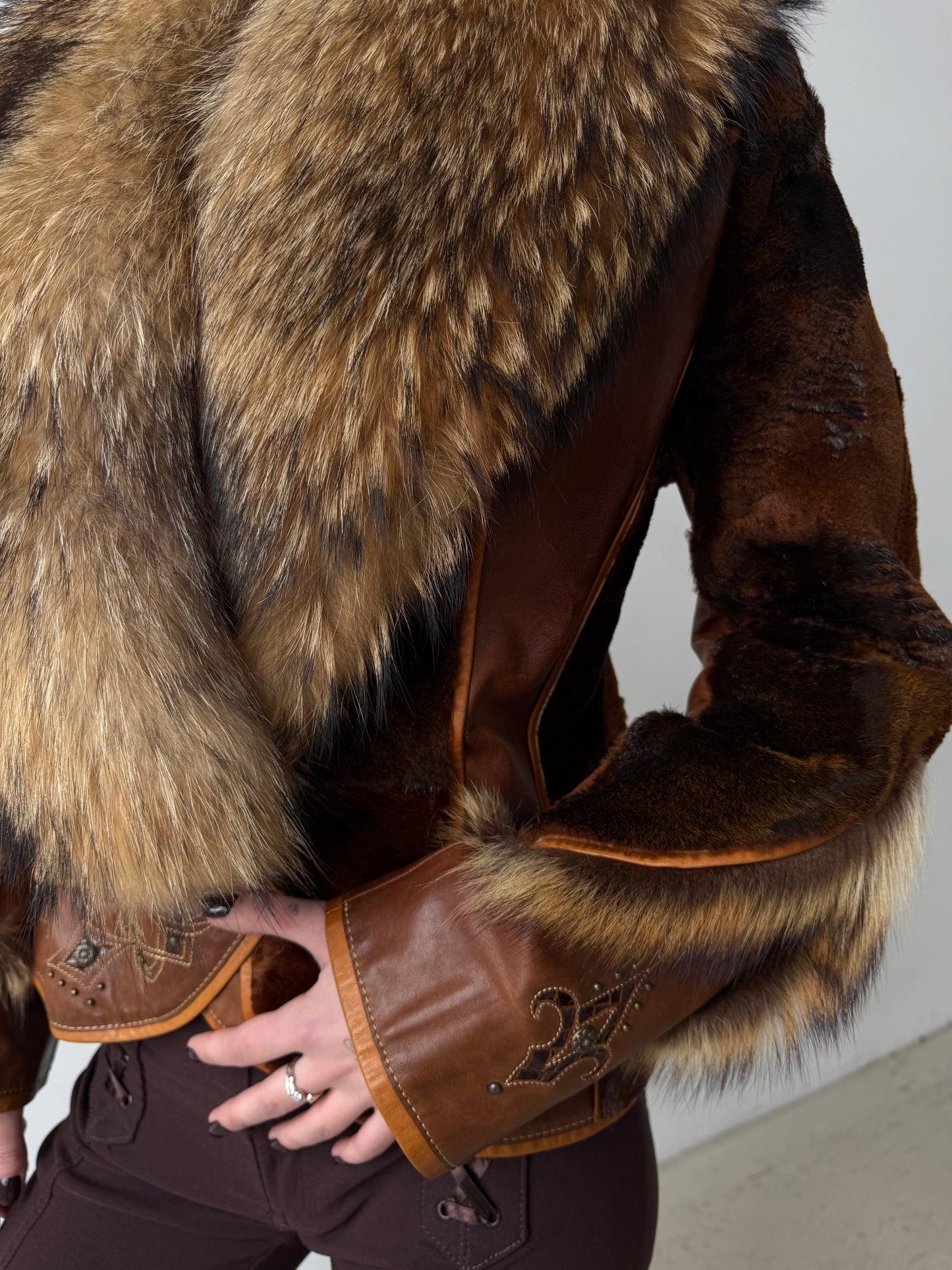 Vintage leather jacket TWINKLING GLOBAL