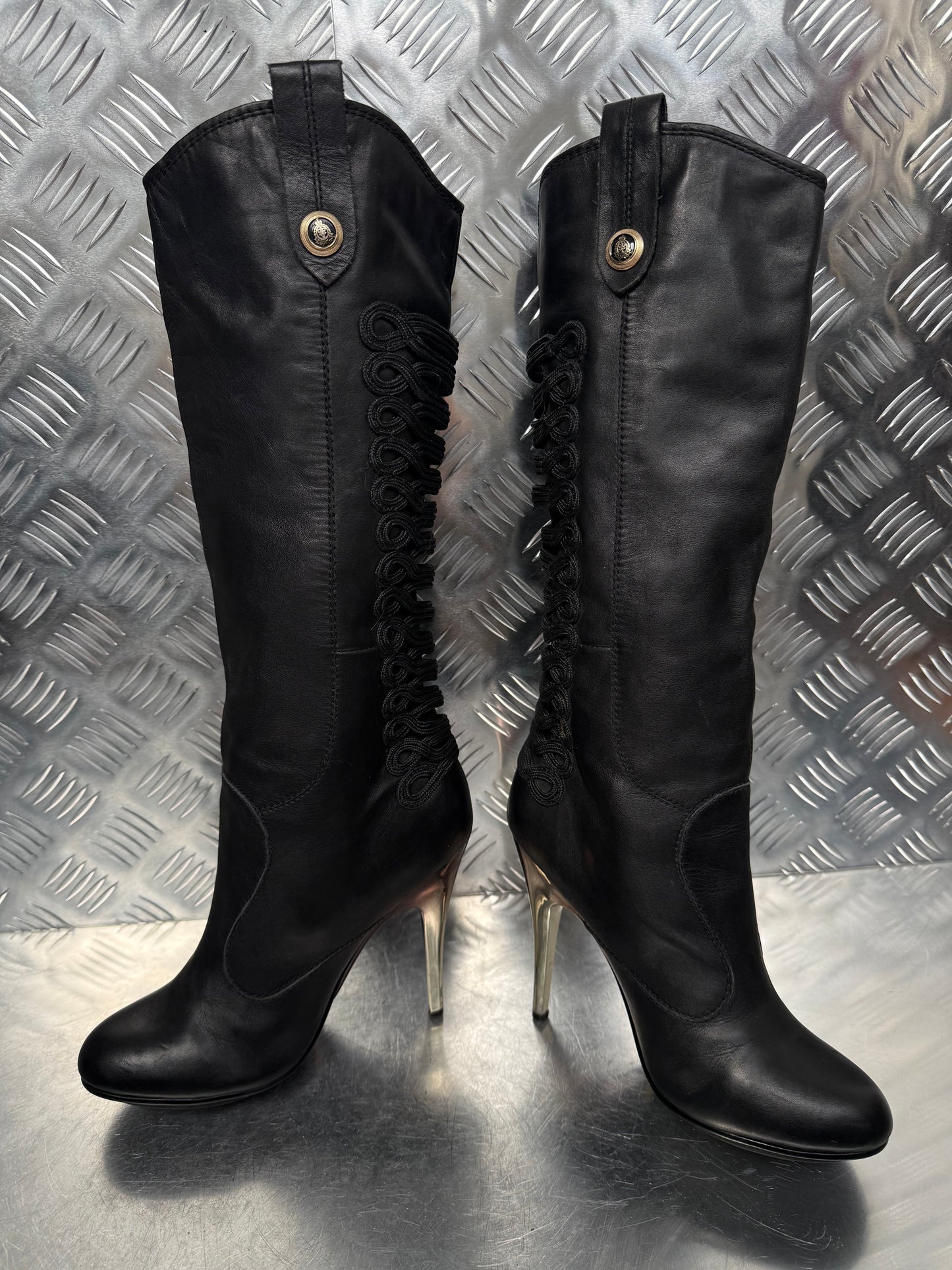 Vintage Paolo Conte high-heel leather boots TWINKLING GLOBAL