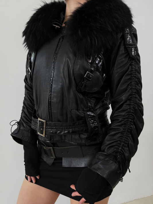 Vintage leather jacket TWINKLING GLOBAL