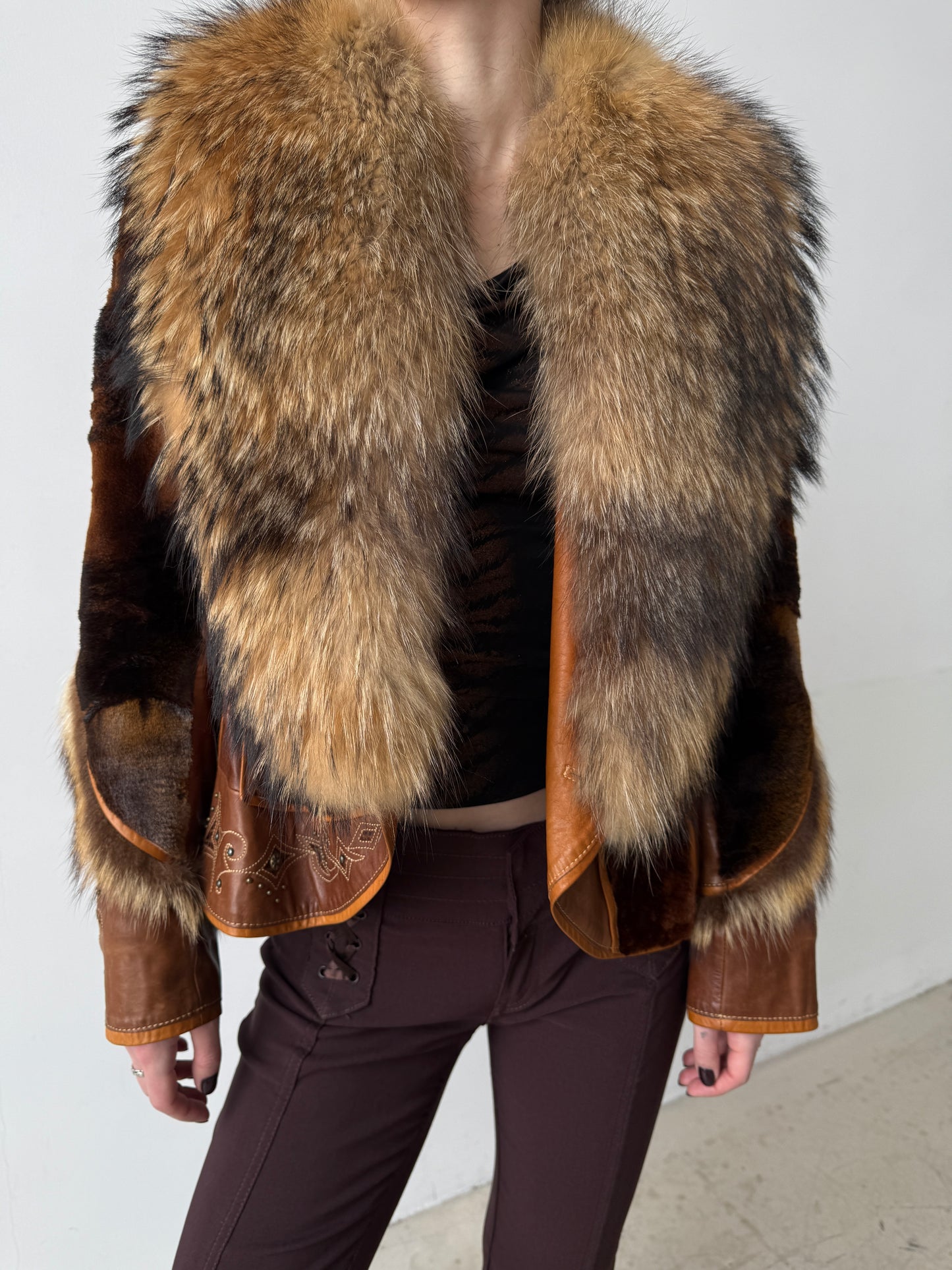 Vintage leather jacket TWINKLING GLOBAL