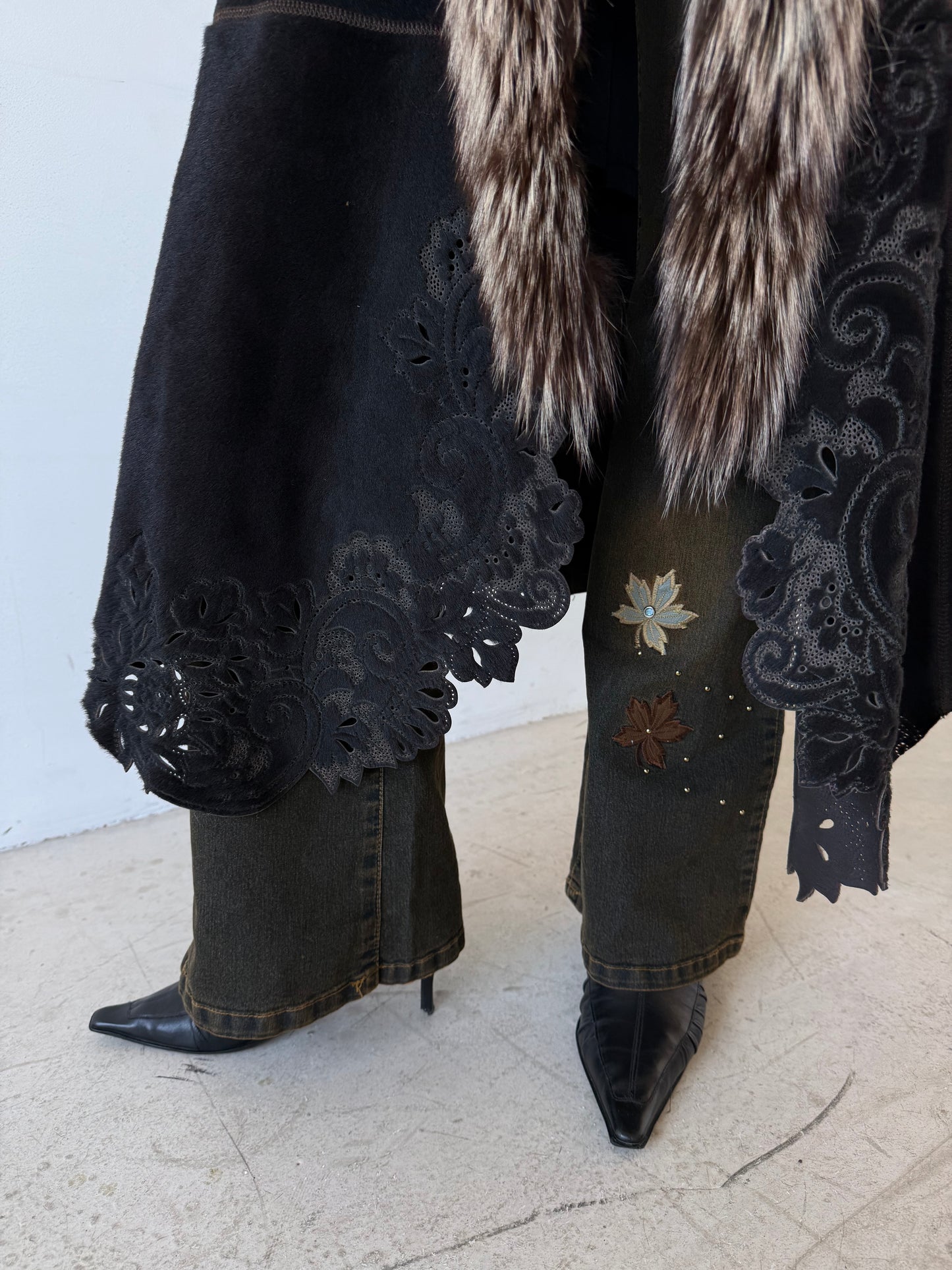 Vintage leather coat TWINKLING GLOBAL