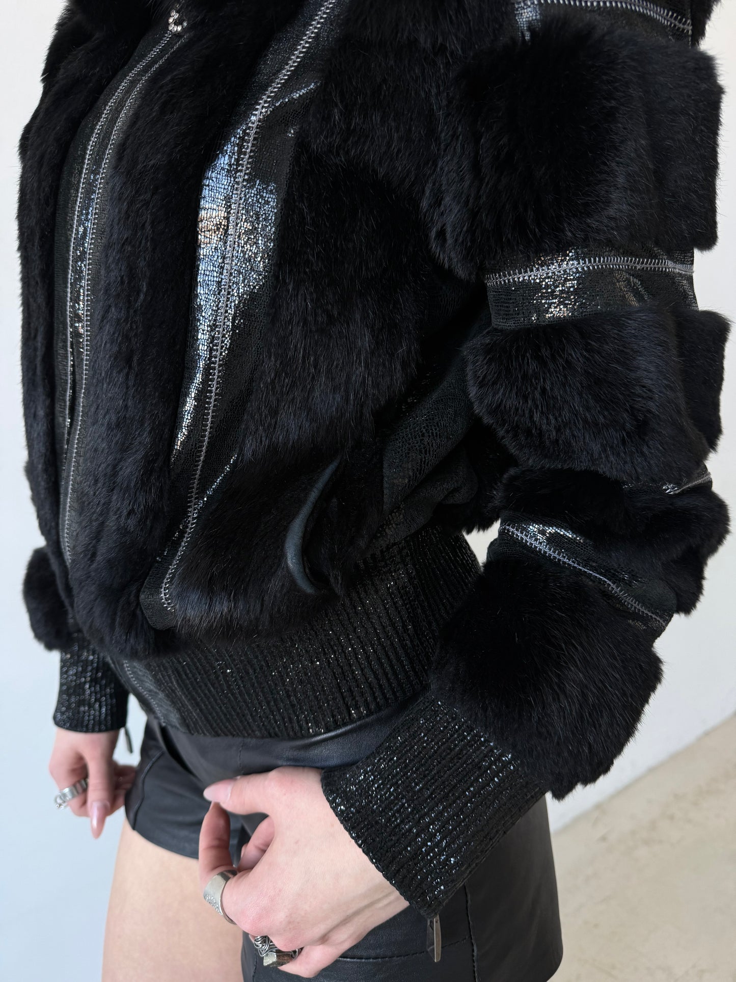 Vintage leather jacket TWINKLING GLOBAL