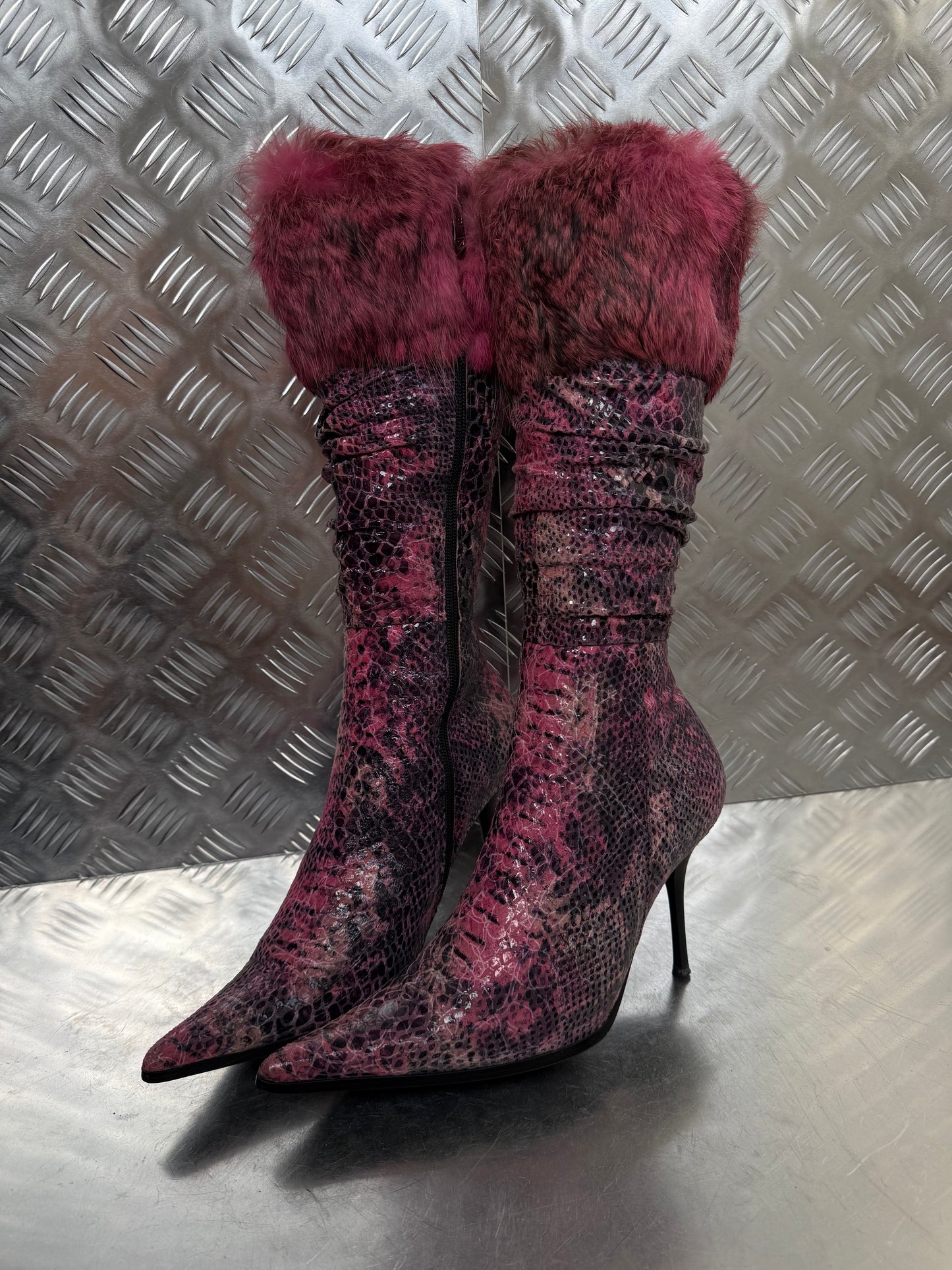 Vintage Italy leather boots Twinkling Global