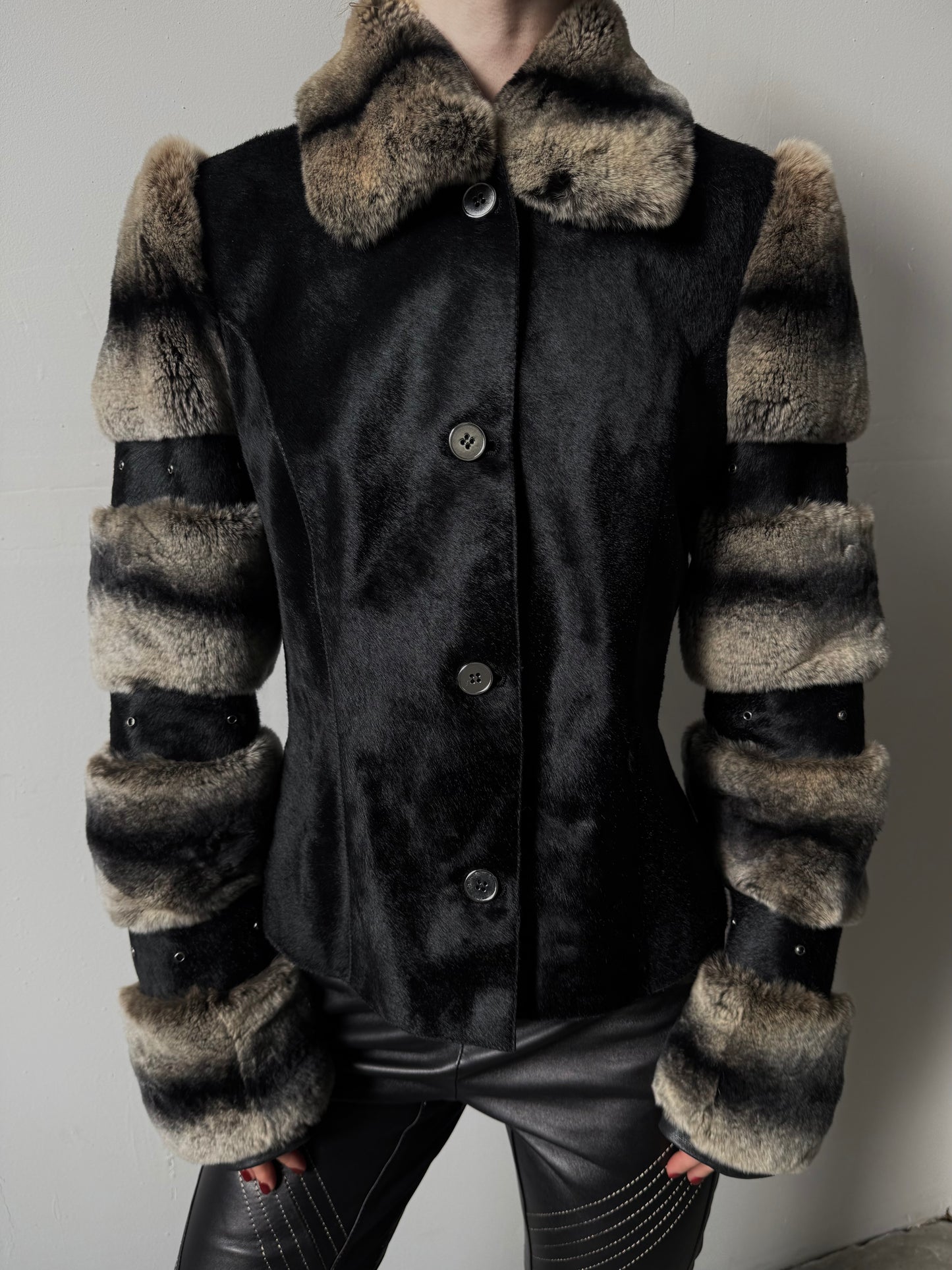 Vintage leather jacket TWINKLING GLOBAL