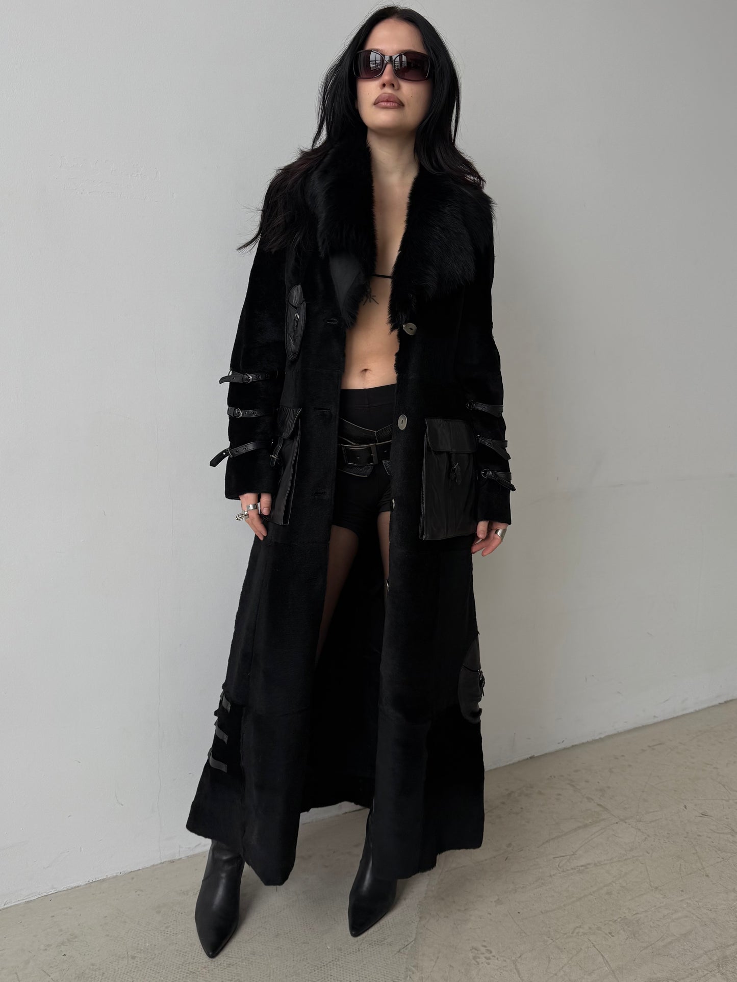 Vintage leather coat TWINKLING GLOBAL