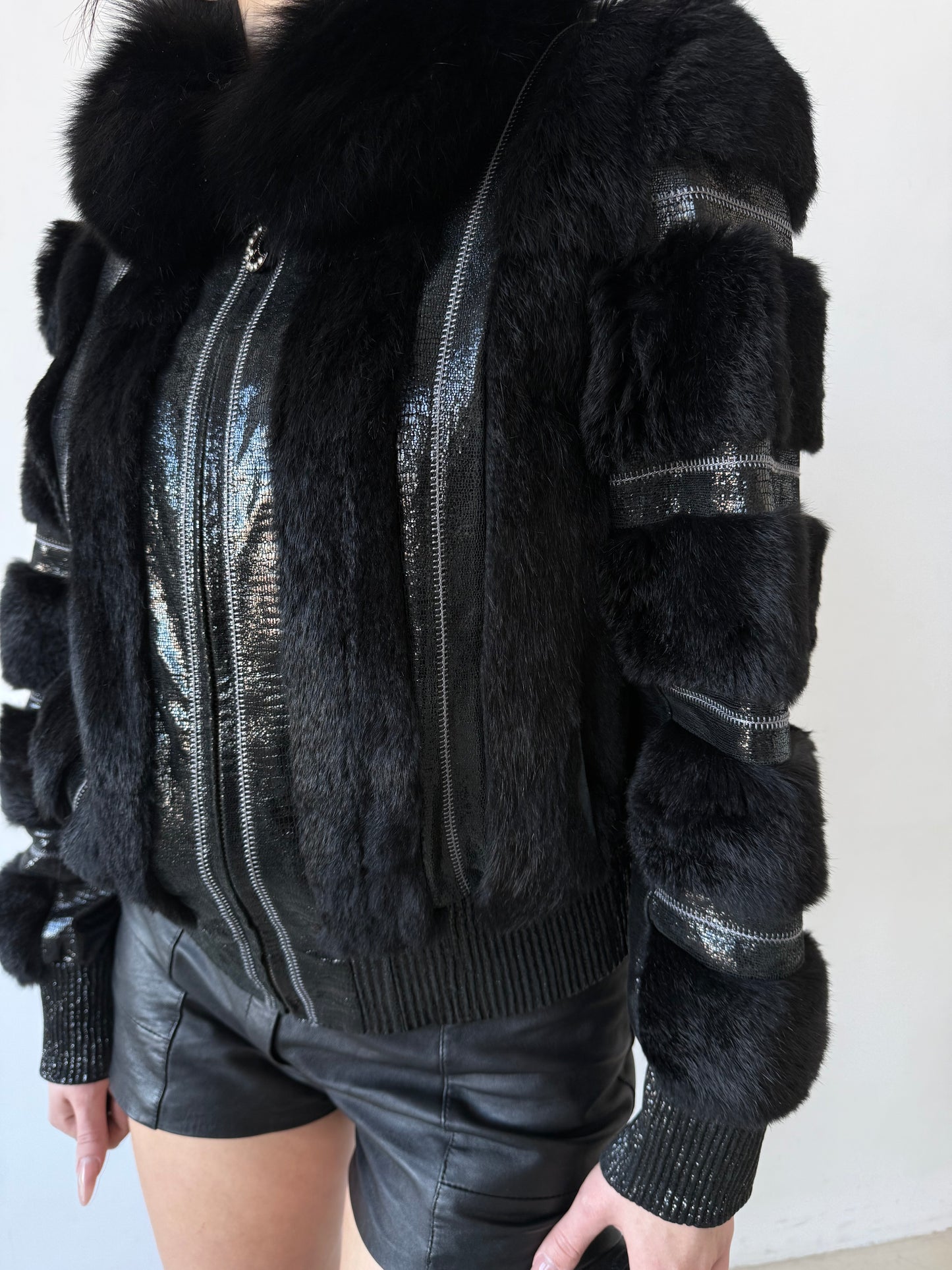 Vintage leather jacket TWINKLING GLOBAL