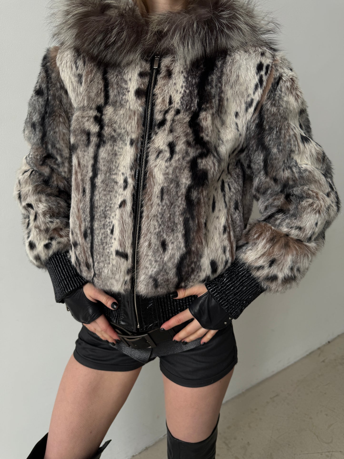 Vintage leather jacket TWINKLING GLOBAL