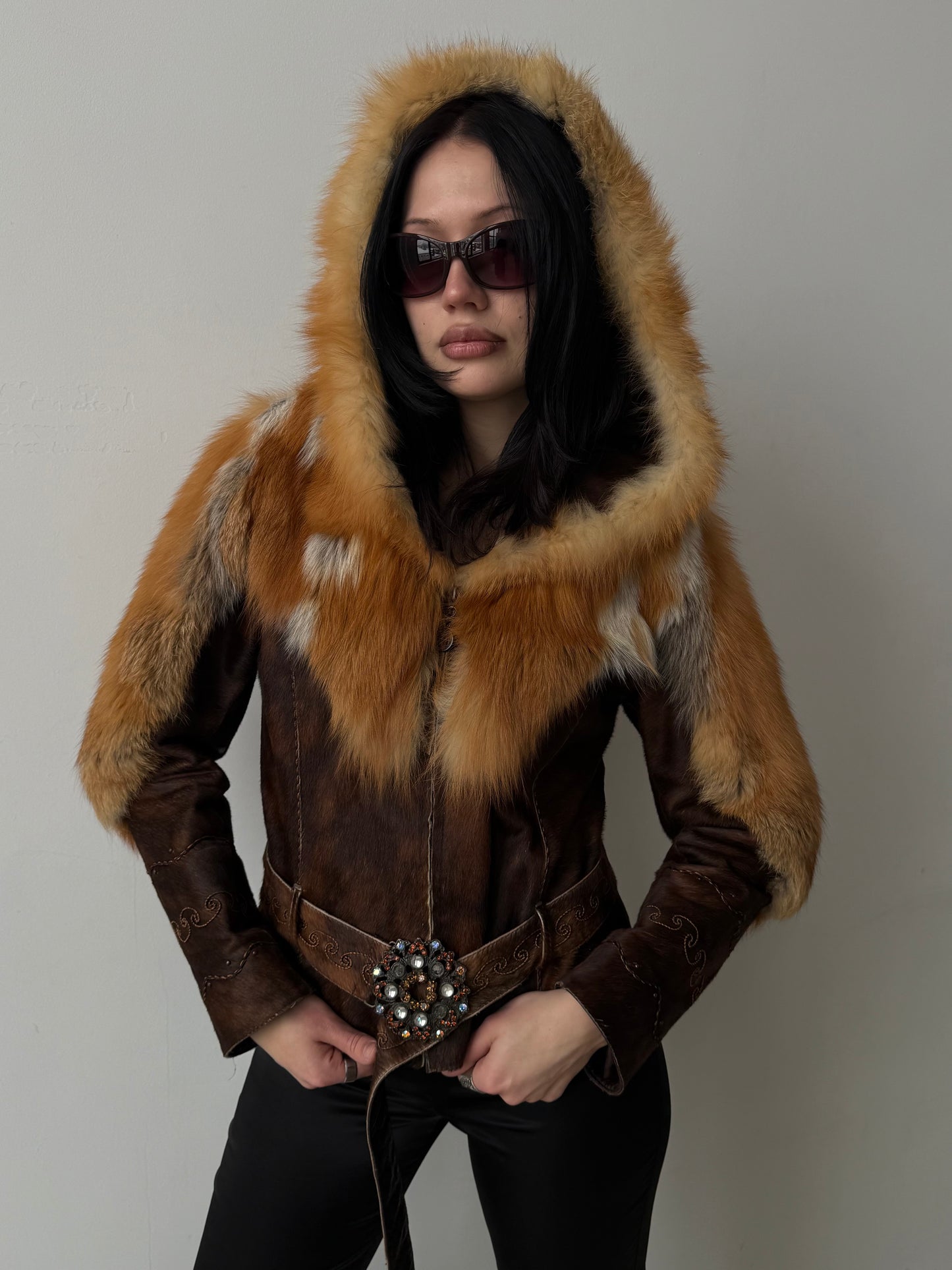 Vintage leather jacket TWINKLING GLOBAL