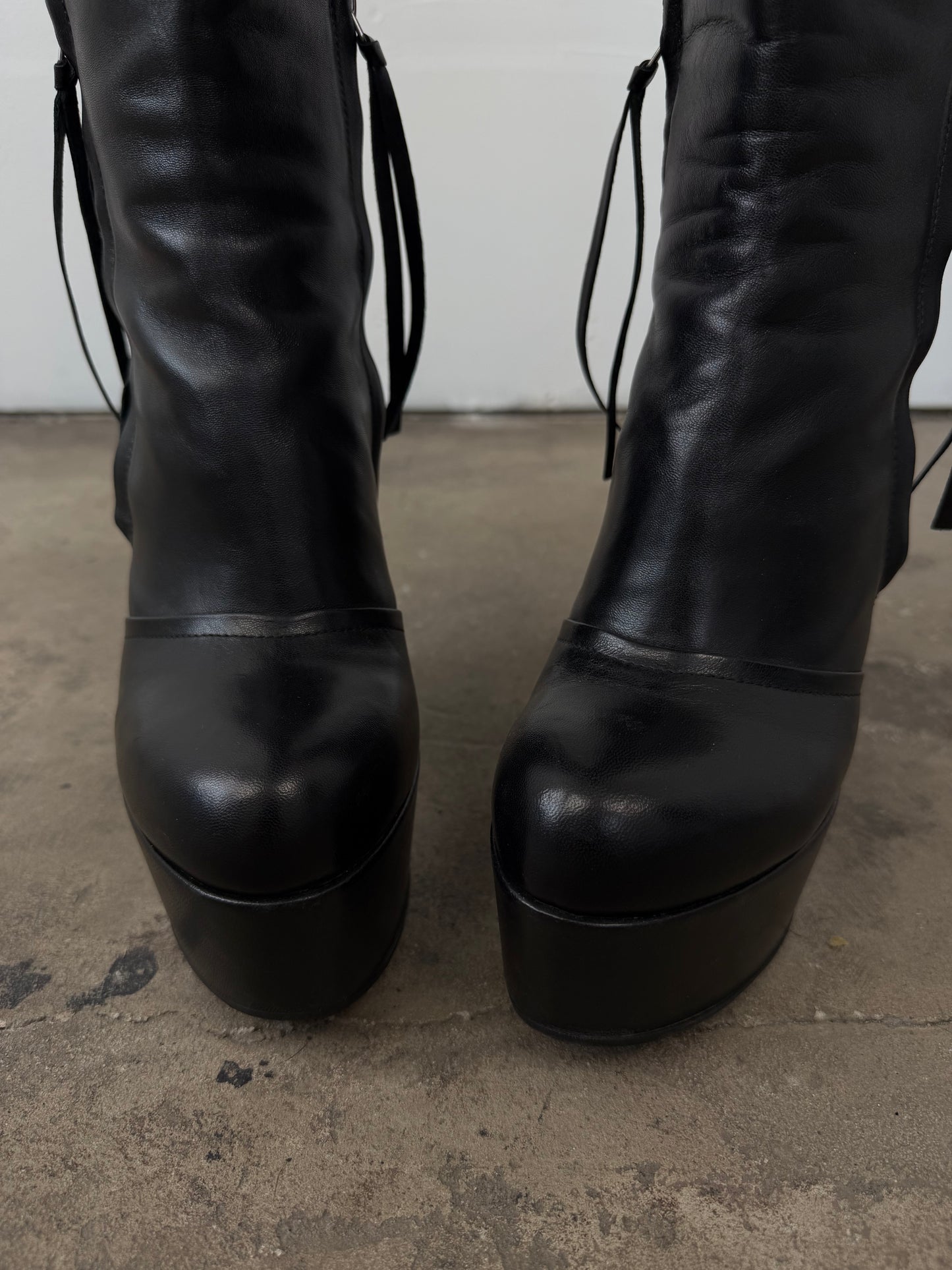 Bruno Bordese leather platform boots TWINKLING GLOBAL