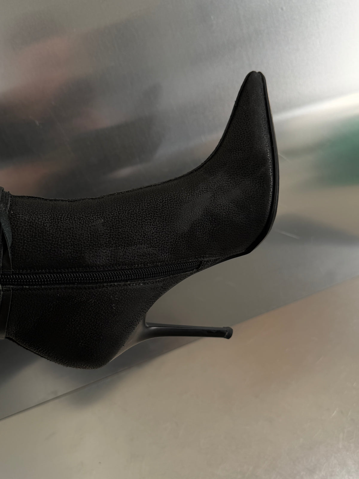 Basconi leather ankle boots with rhinestone detail TWINKLING GLOBAL