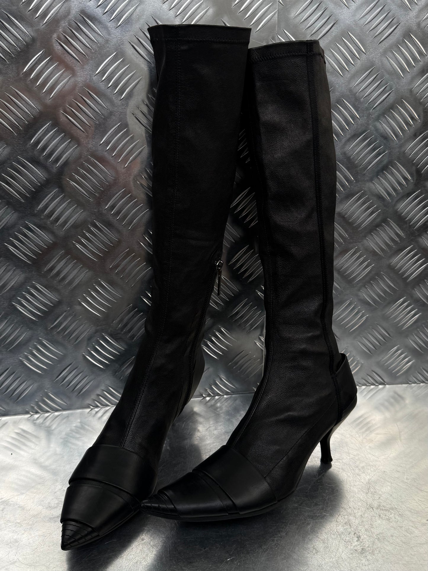 SHY Italian leather stiletto boots TWINKLING GLOBAL