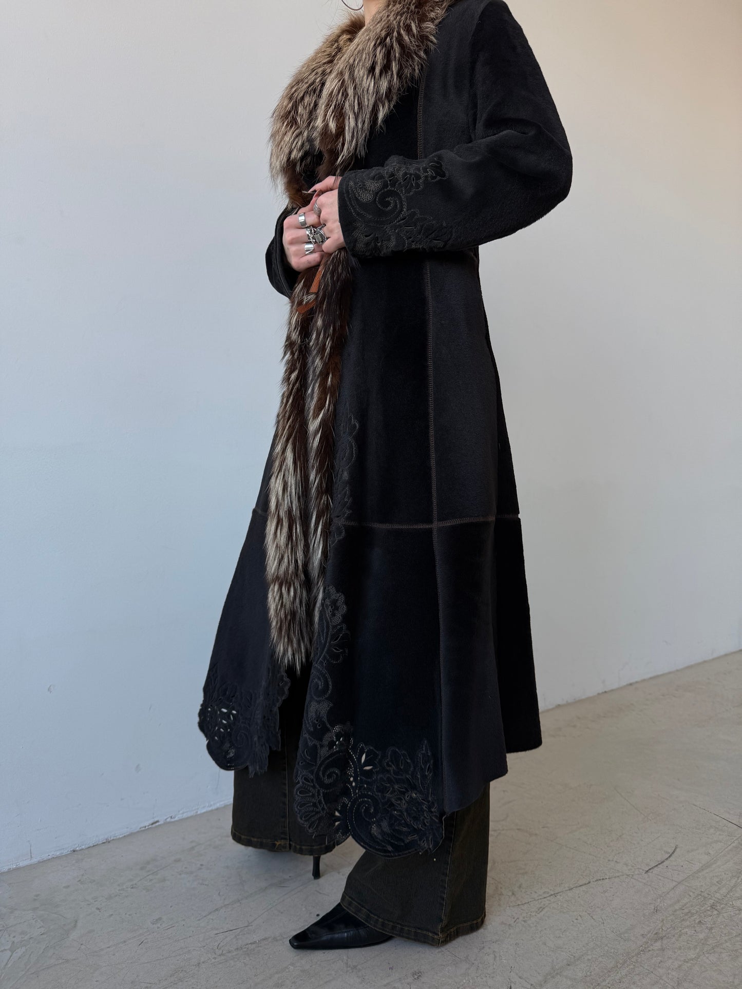 Vintage leather coat TWINKLING GLOBAL