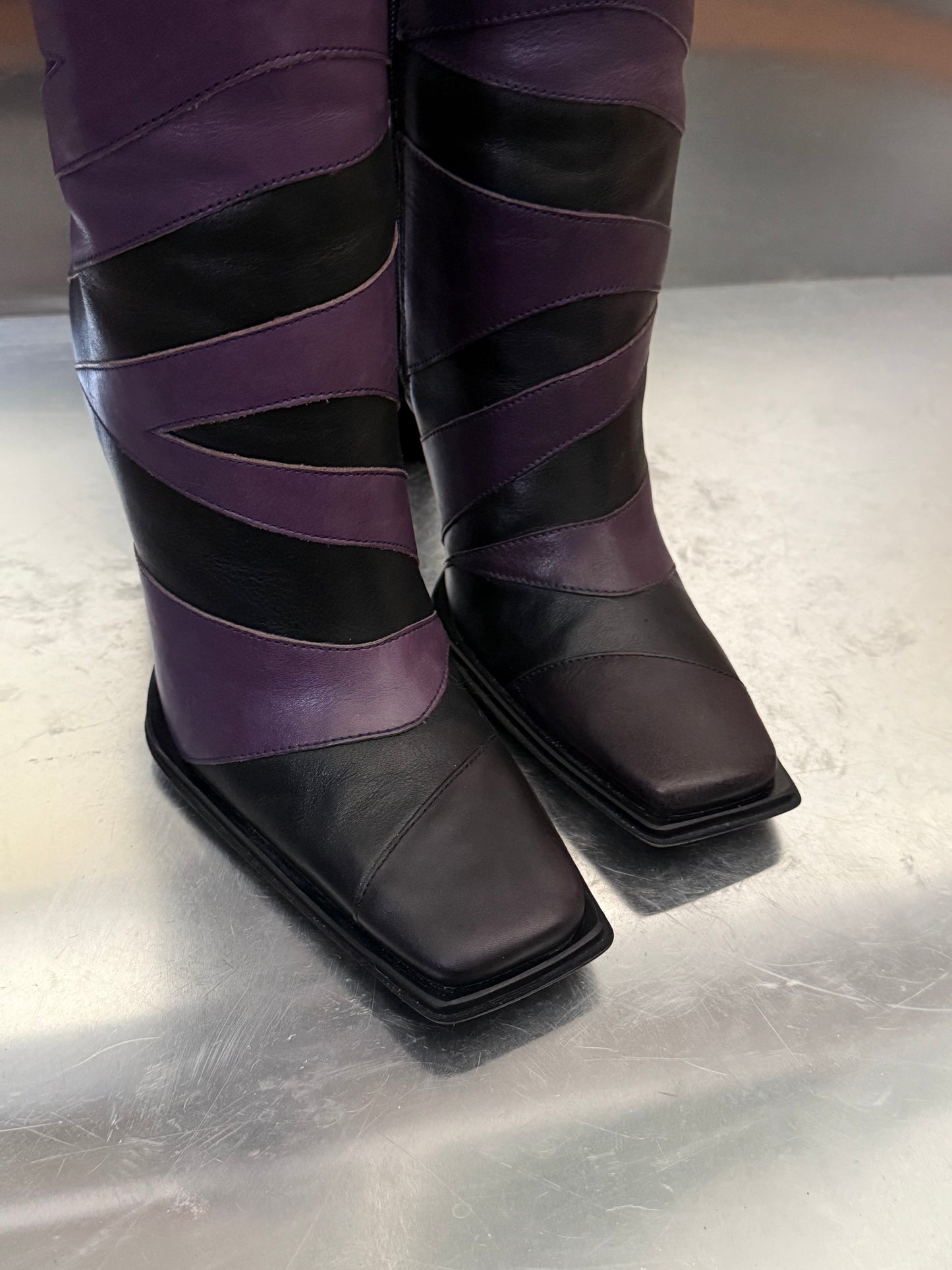 Vintage leather boots Bronx TWINKLING GLOBAL