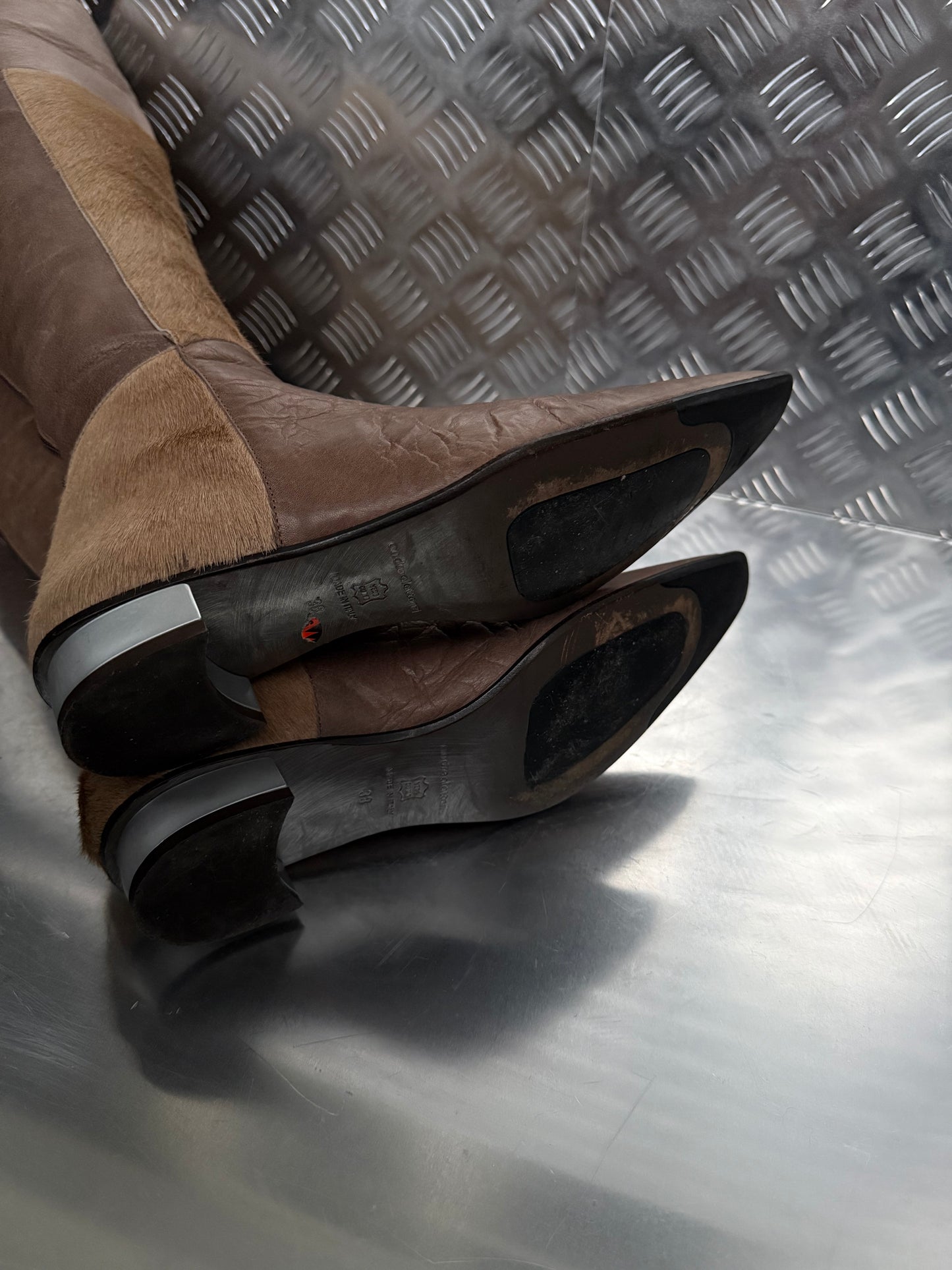 Vintage over-the-knee leather boots Andrea Lattanzi TWINKLING GLOBAL
