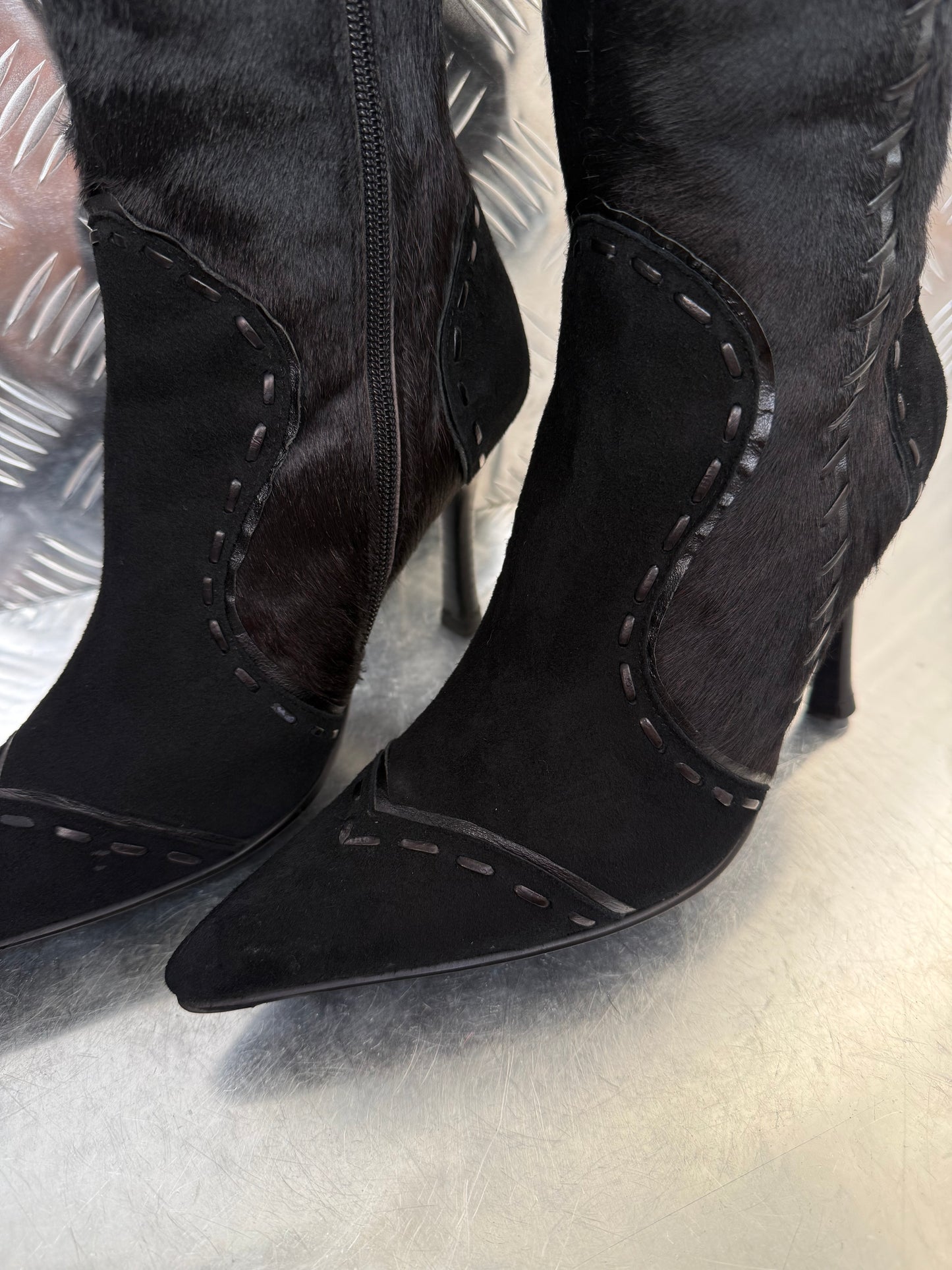 Vintage suede leather boots Twinkling Global