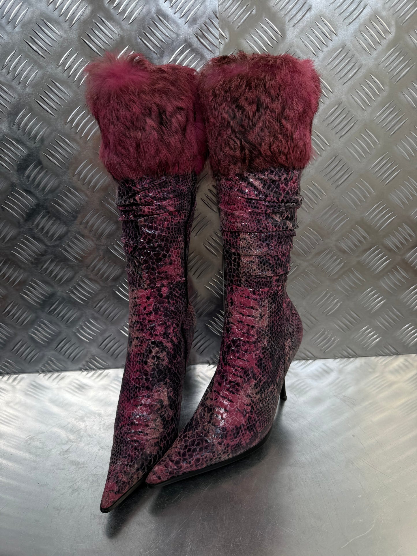Vintage Italy leather boots Twinkling Global