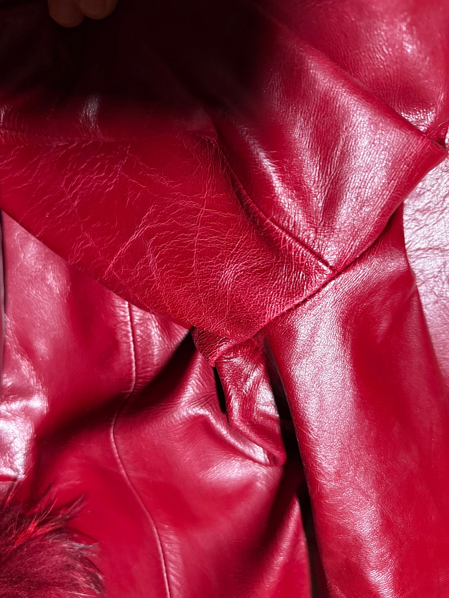 Vintage red leather jacket