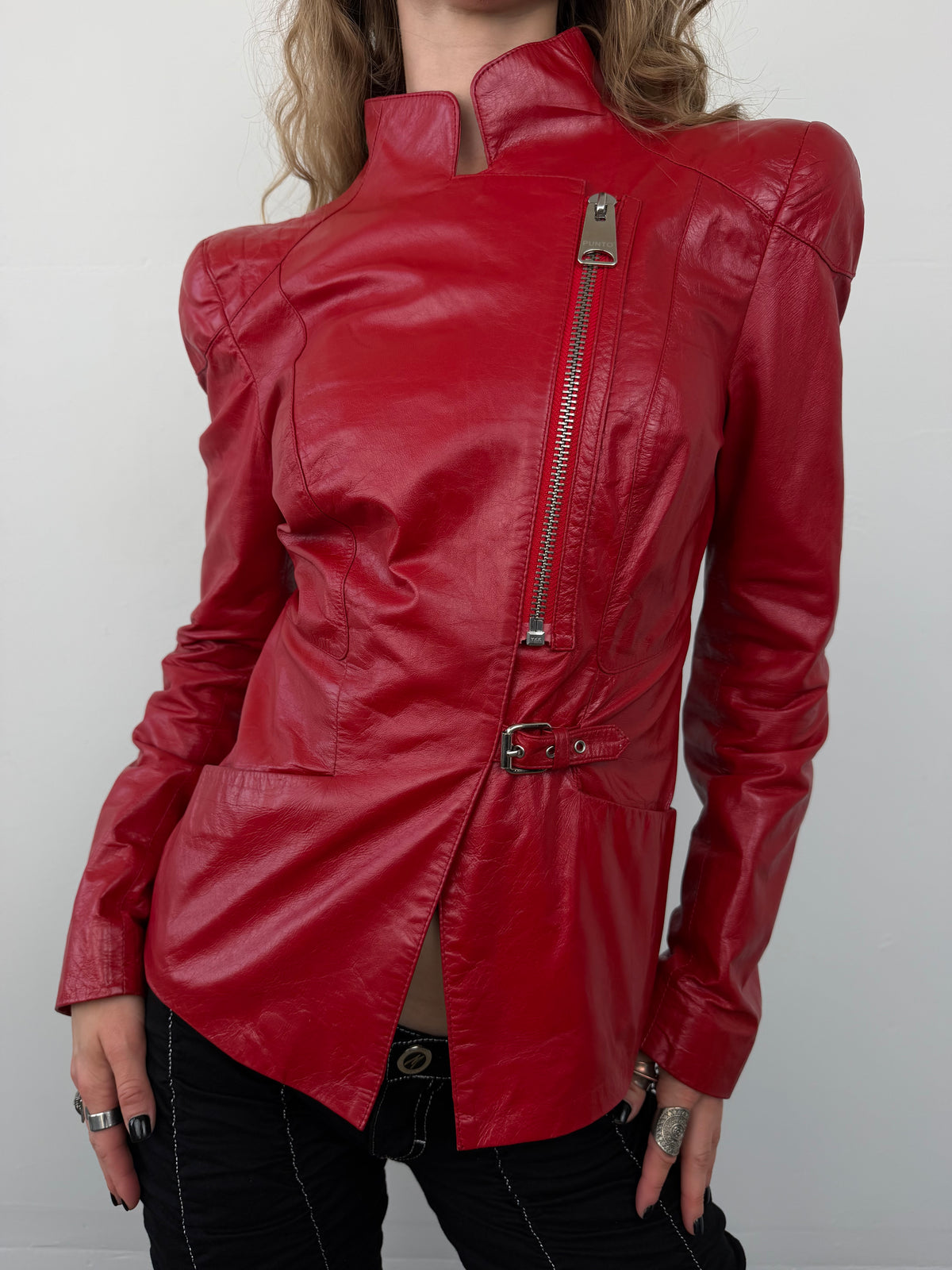 Vintage red leather jacket TWINKLING GLOBAL