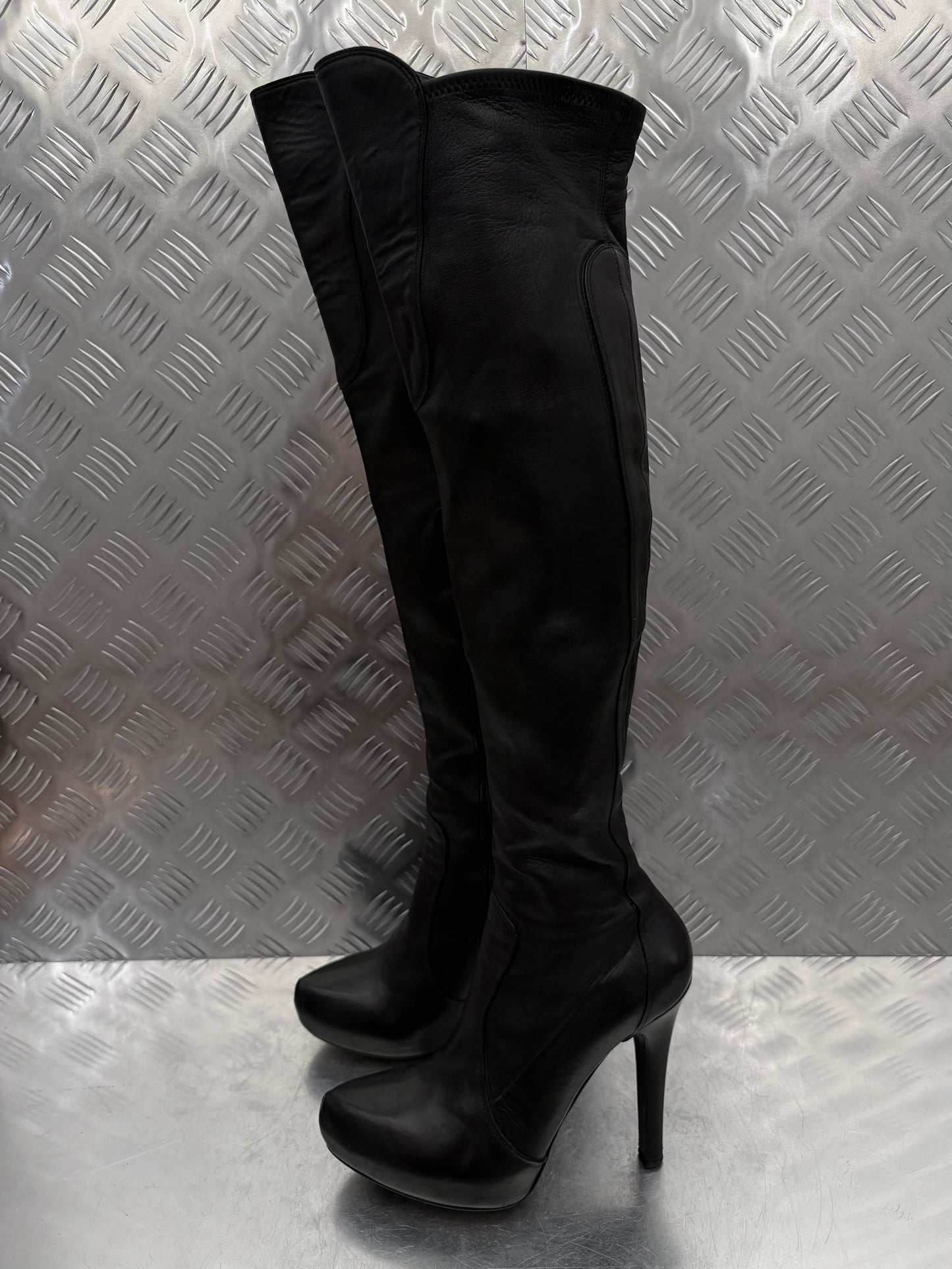 Vintage Gianmarco Lorenzi leather over-the-knee boots TWINKLING GLOBAL