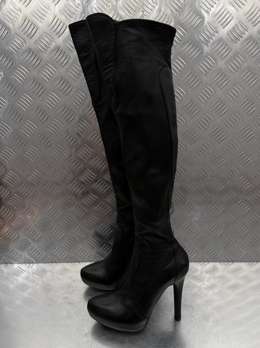 Vintage Gianmarco Lorenzi leather over-the-knee boots TWINKLING GLOBAL
