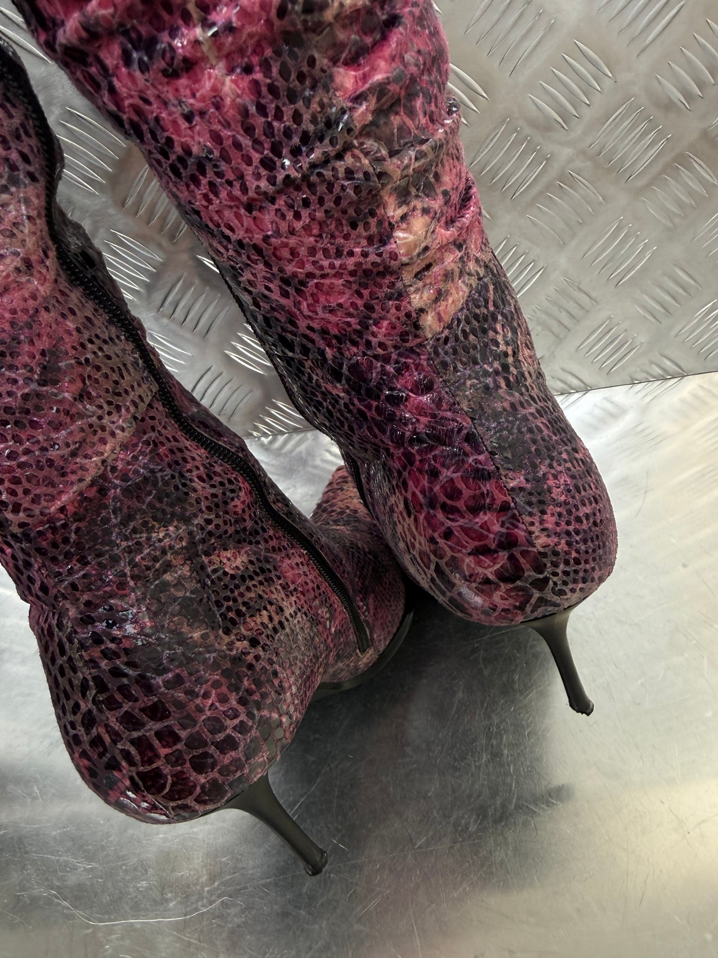 Vintage Italy leather boots Twinkling Global