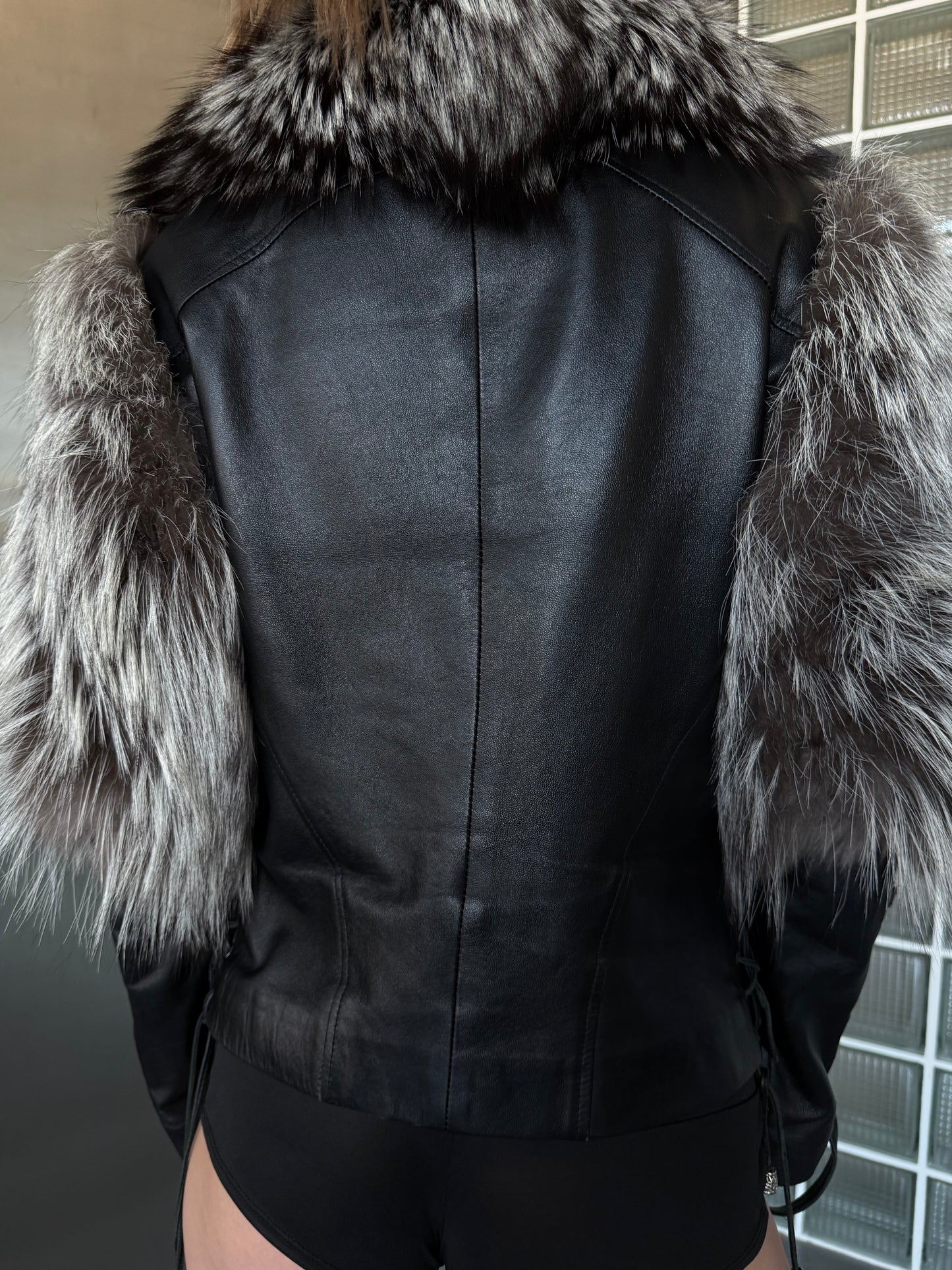 Vintage leather jacket TWINKLING GLOBAL
