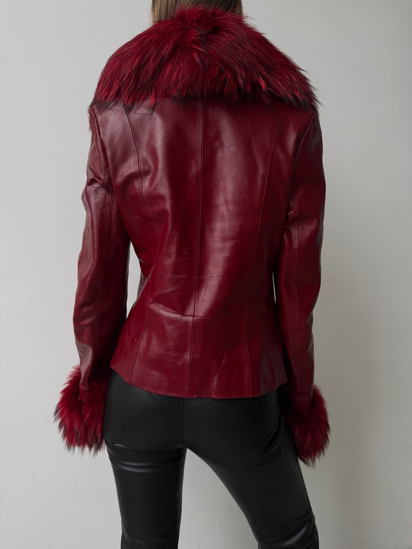 Vintage red leather jacket