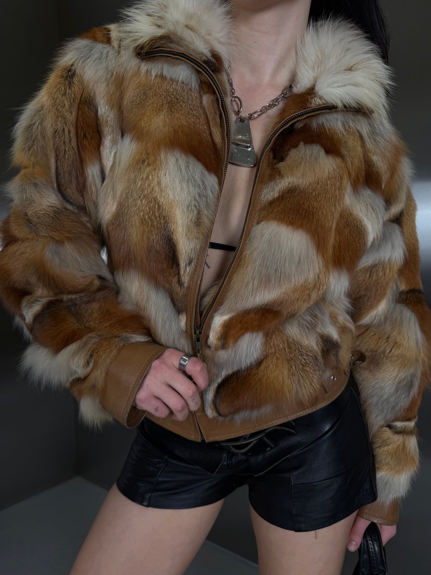 Vintage leather jacket TWINKLING GLOBAL