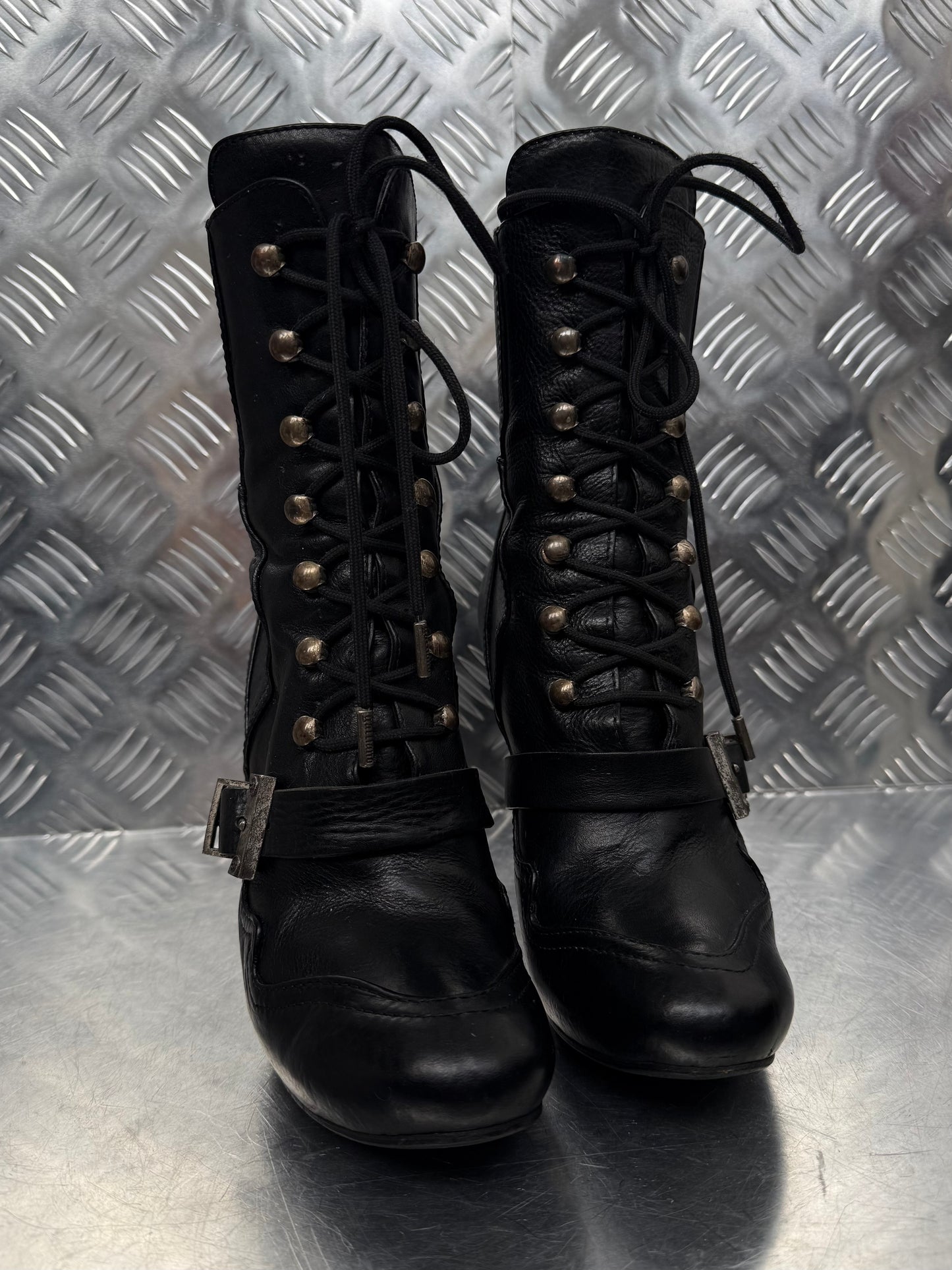 Vintage John Galliano leather boots TWINKLING GLOBAL