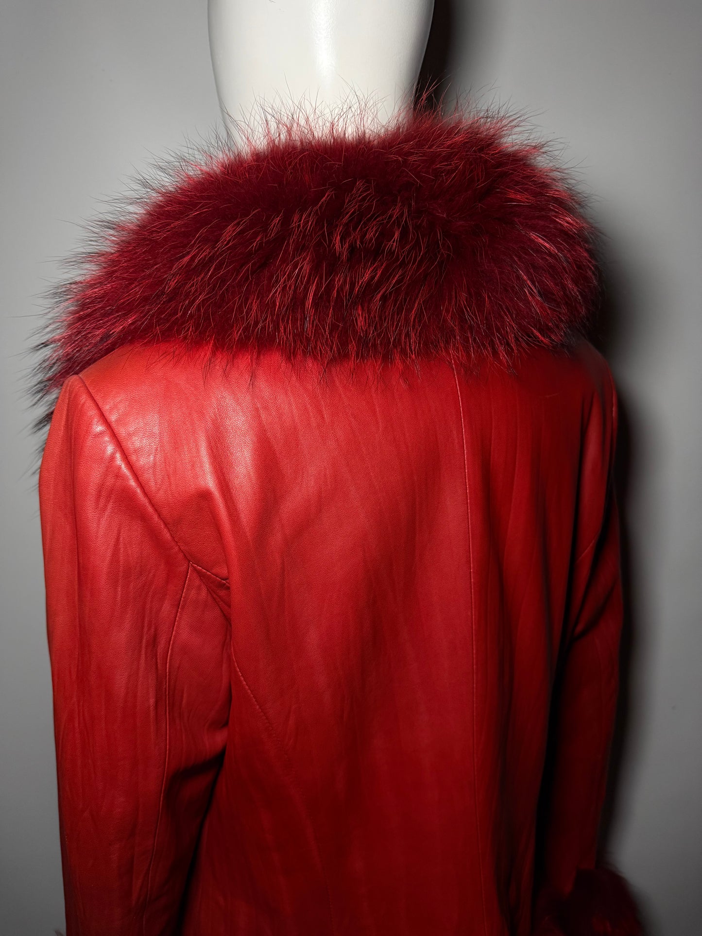 Vintage red leather jacket Twinkling Global