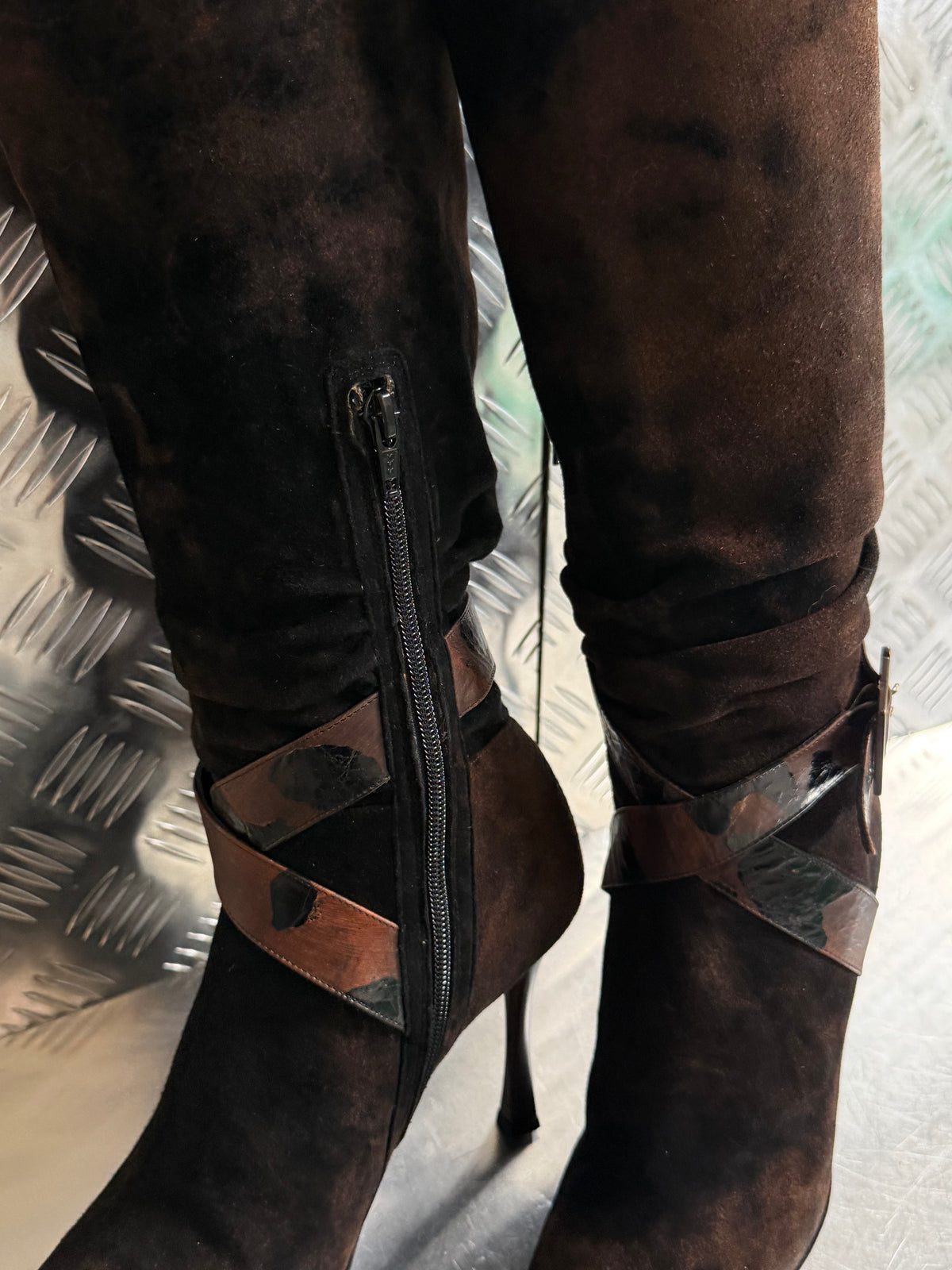 Vintage Loretta Pettinari pointed suede boots TWINKLING GLOBAL